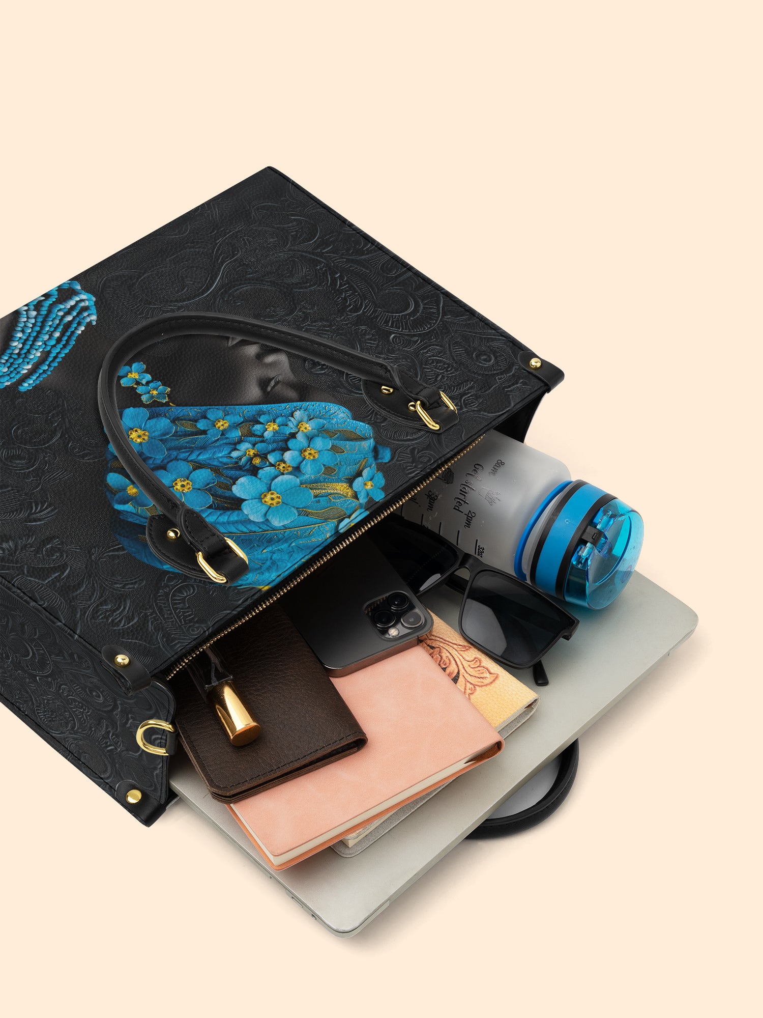 Myosotis Blossom Diva Premium Leather Handbag QR0XD335