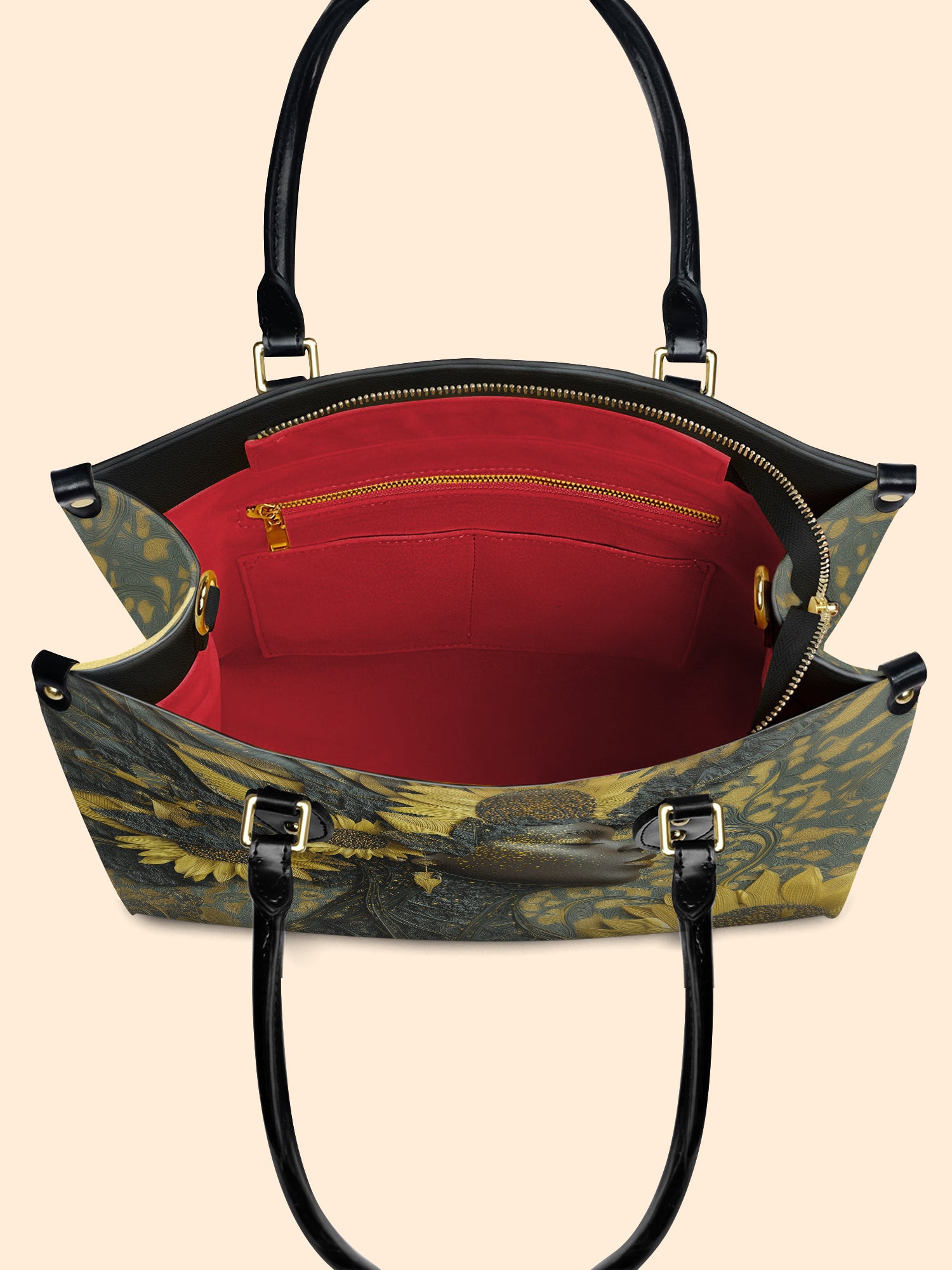 Sunflower Radiance Premium Leather Handbag QR0HH131