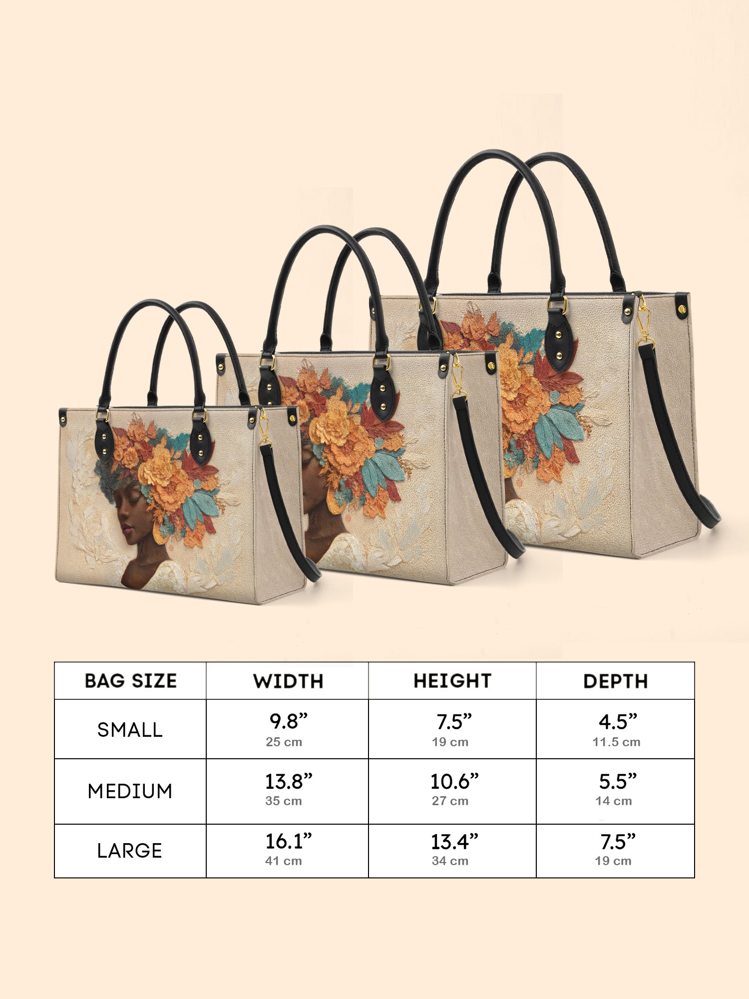 Golden Autumn Radiance Premium Leather Handbag QR0HH212