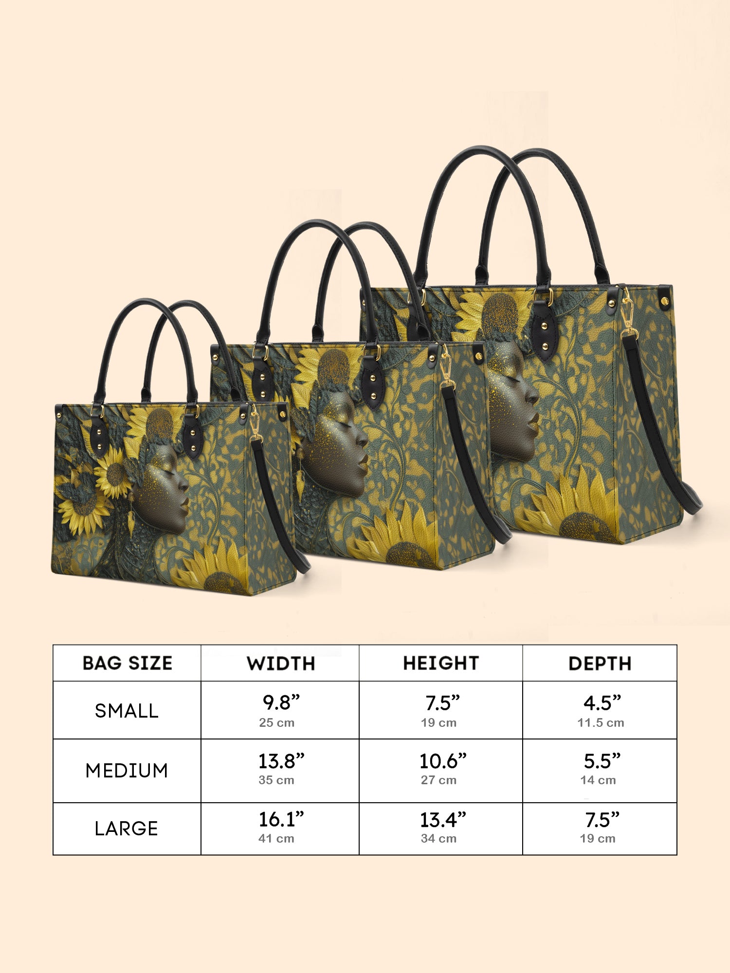 Sunflower Radiance Premium Leather Handbag QR0HH131