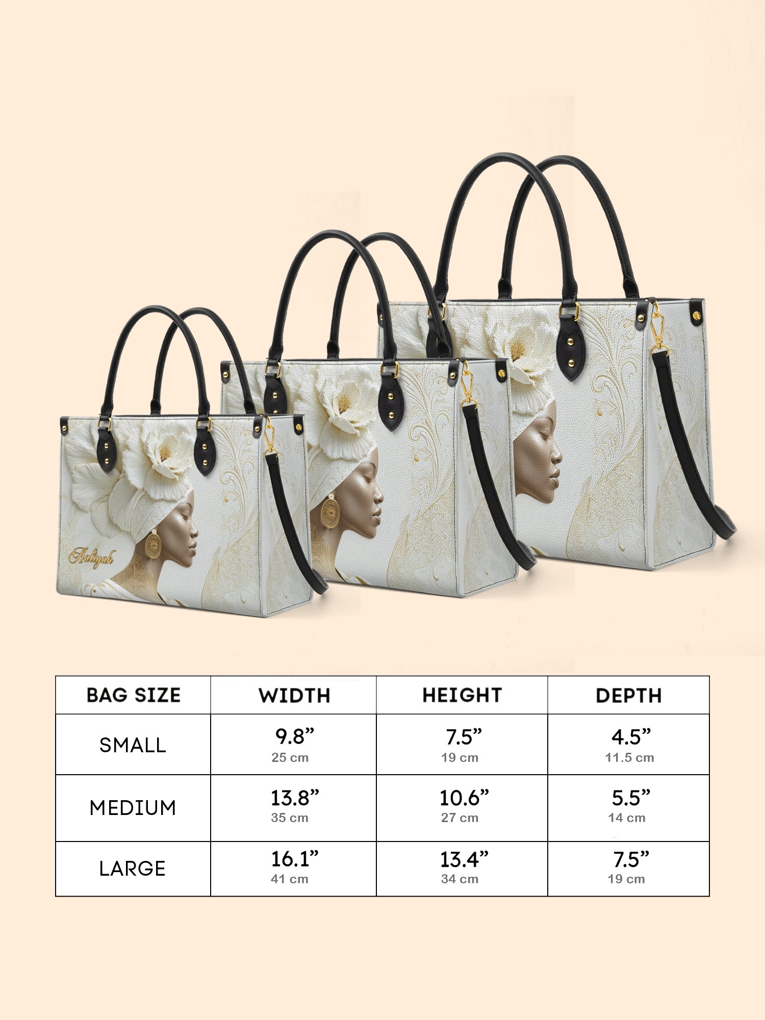 Luminous Bloom Premium Leather Handbag