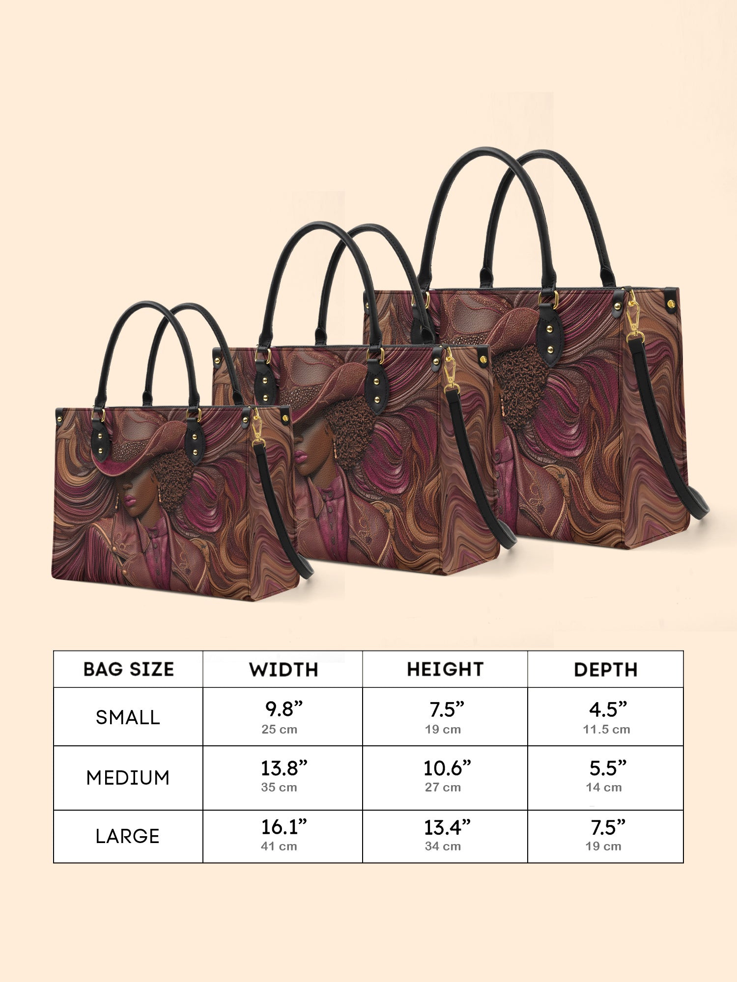 Radiant Melanin Premium Leather Handbag QR0TD229