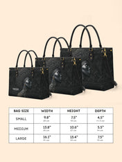 Crowned In Onyx Premium Leather Handbag