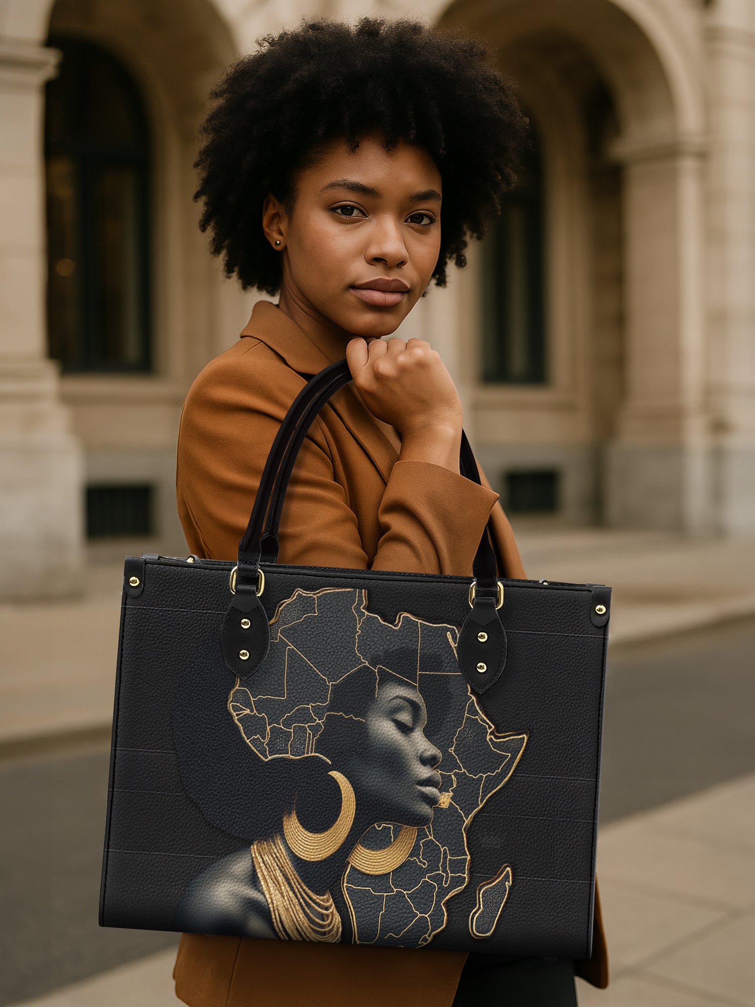 Africa Bound Premium Leather Handbag QR0TD174