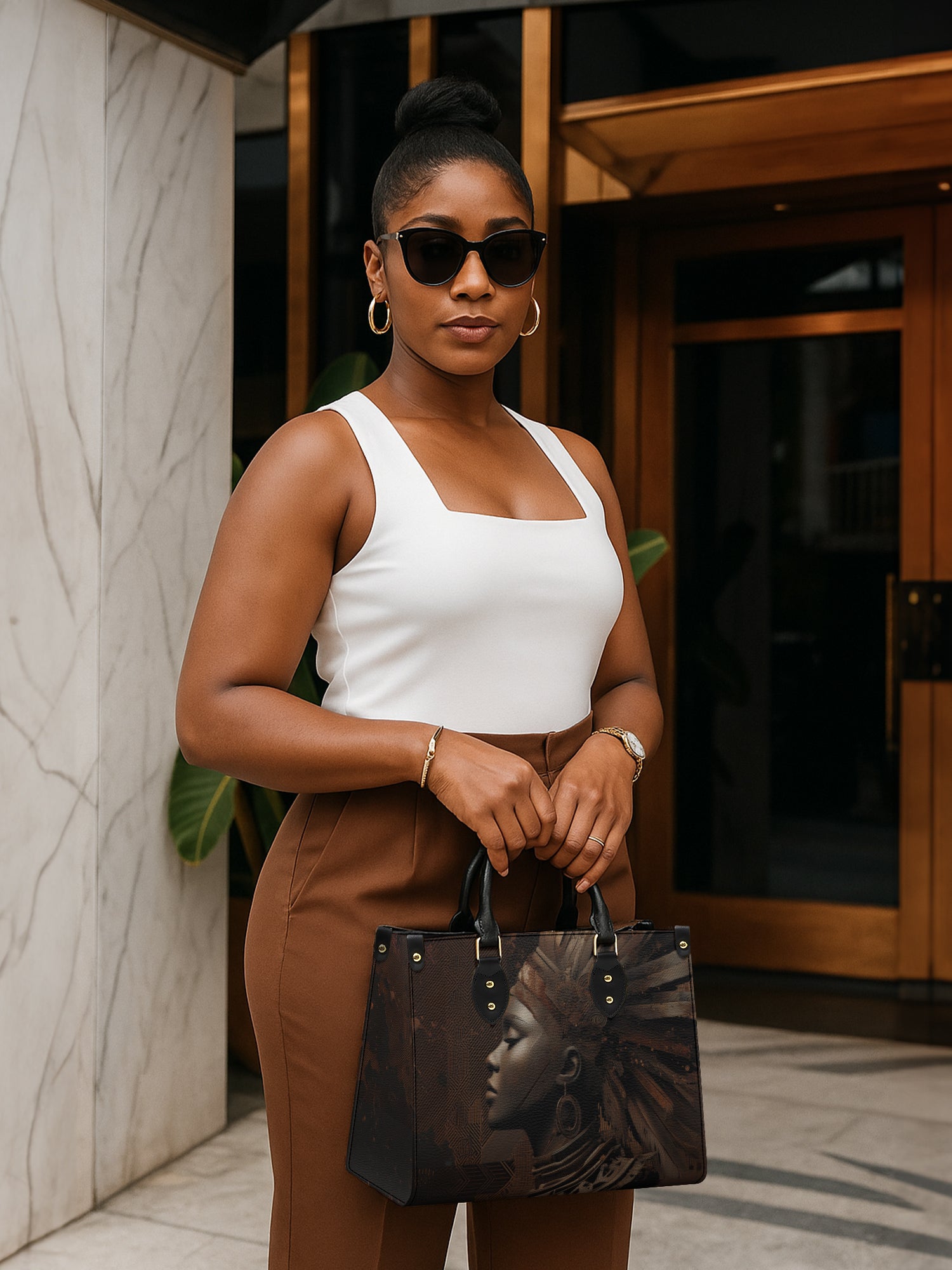 Maasai Nomad Premium Leather Handbag QR0HH138