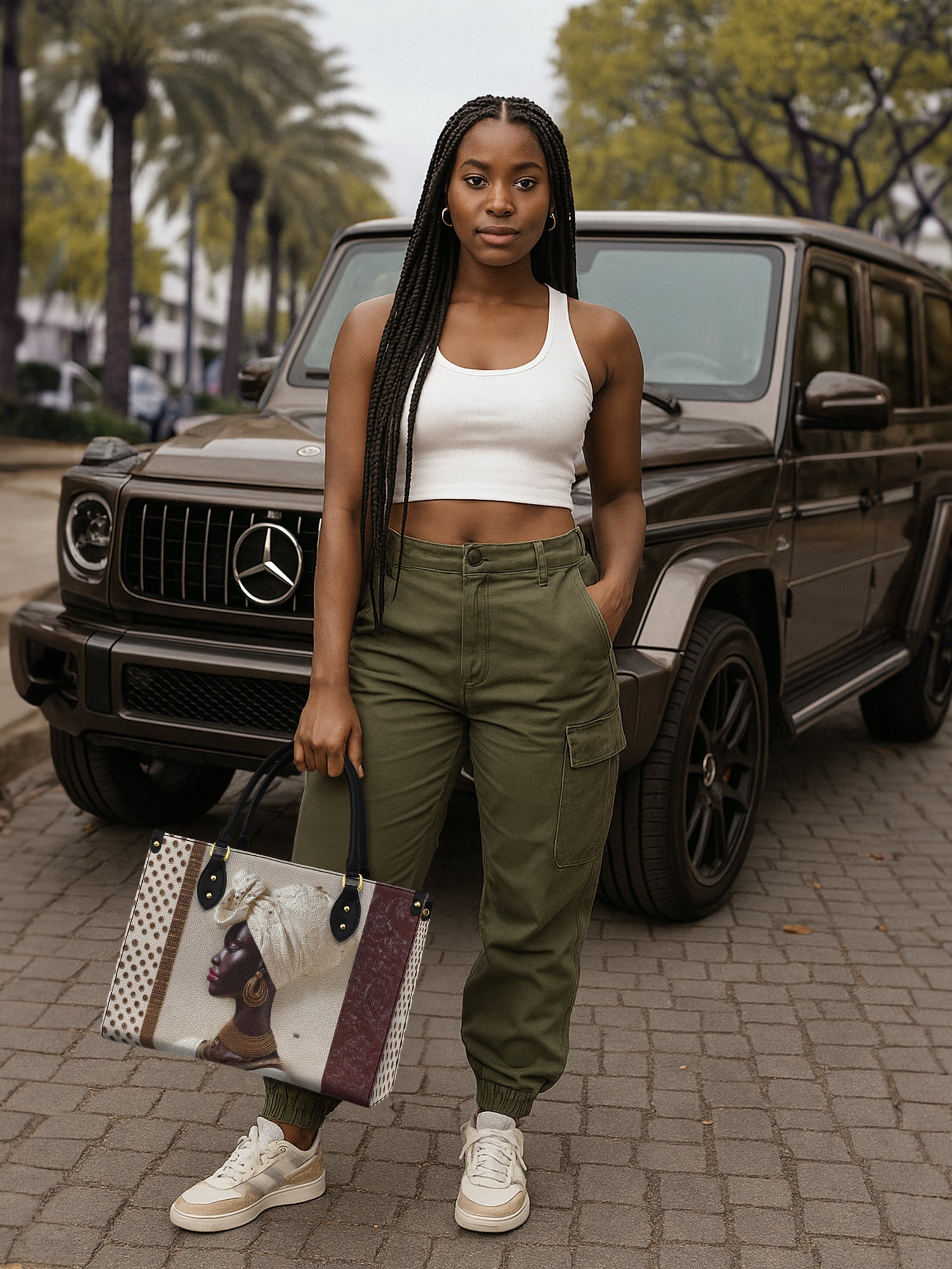 Ivory Luxe Premium Leather Handbag QR0XD569