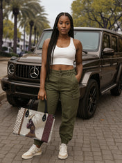 Ivory Luxe Premium Leather Handbag QR0XD569