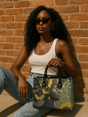 Sunflower Radiance Premium Leather Handbag QR0HH131