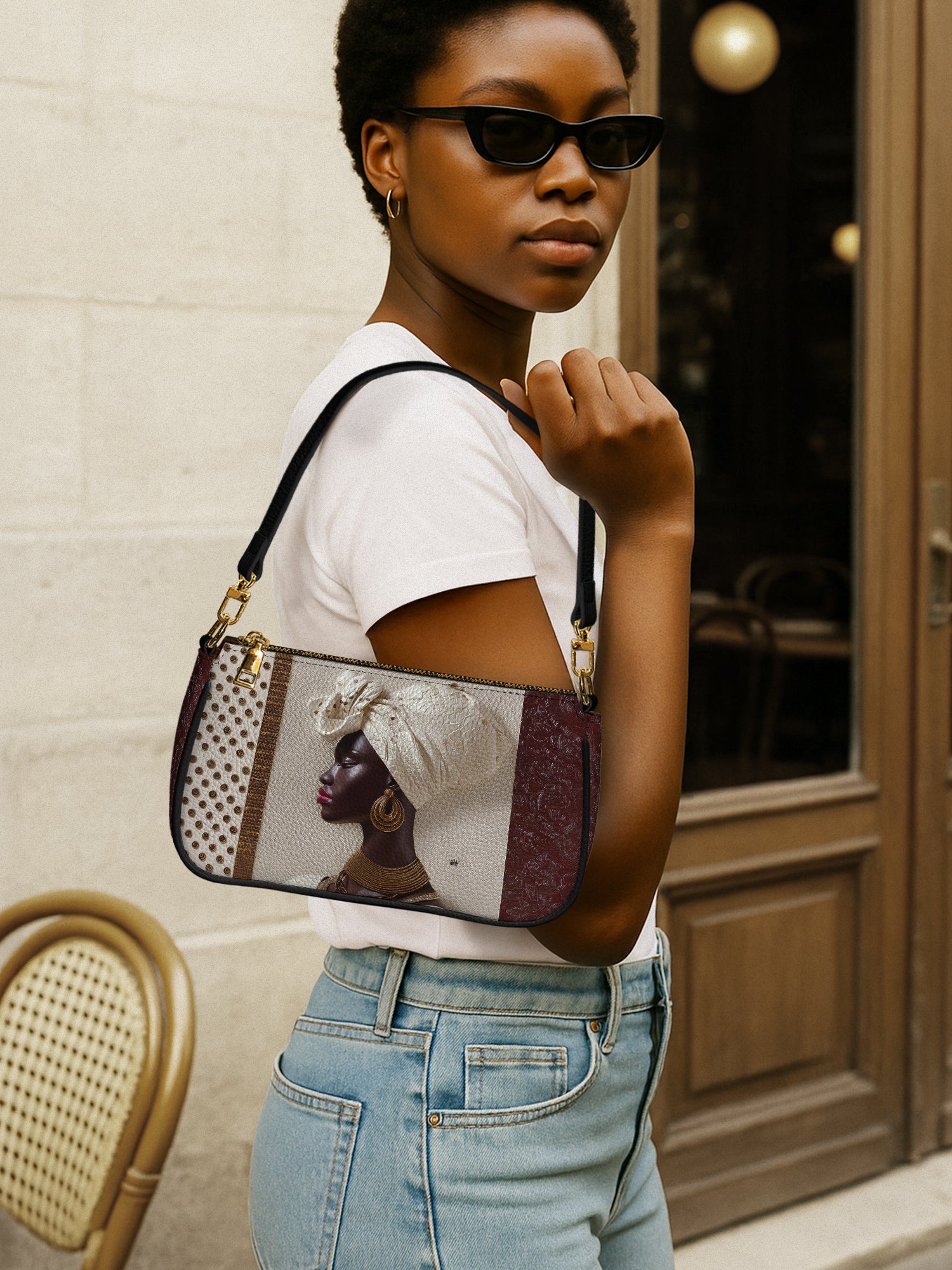 Ivory Luxe Classic Zip Pochette QR0XD582