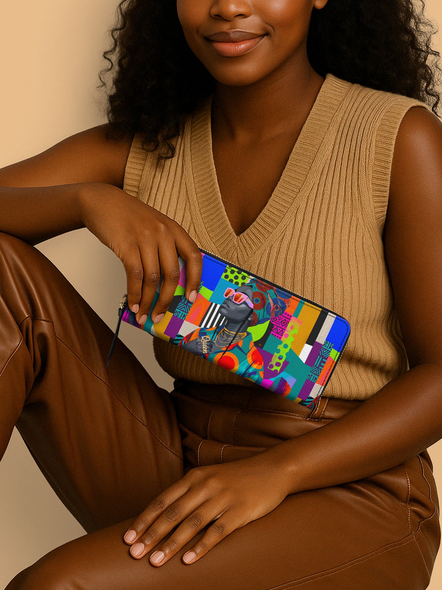 Afro Reverie Slimline Zippy Wallet QR0TV274