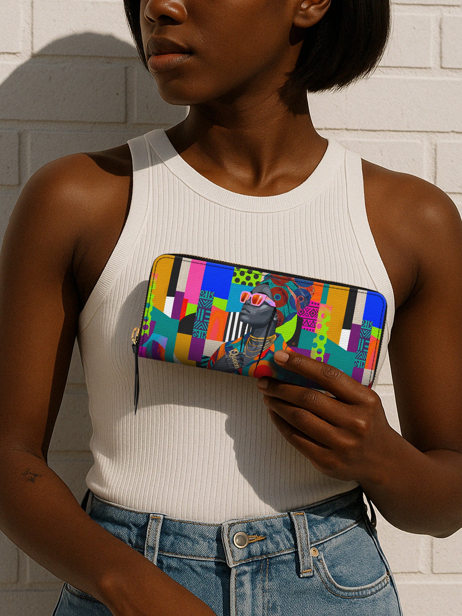 Afro Reverie Slimline Zippy Wallet QR0TV274
