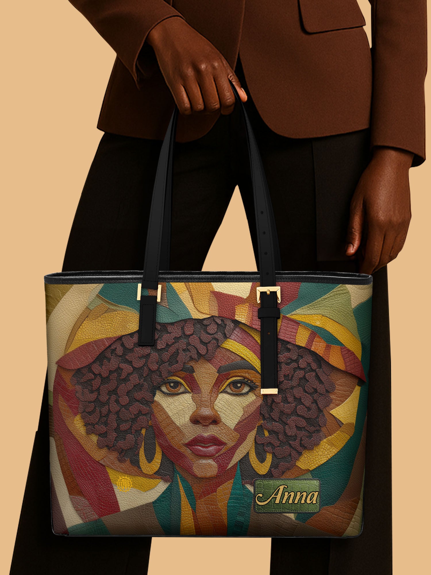 Royal Reflections Sleek Leather Tote