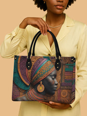 Regal Tapestry Premium Leather Handbag QR0TV057