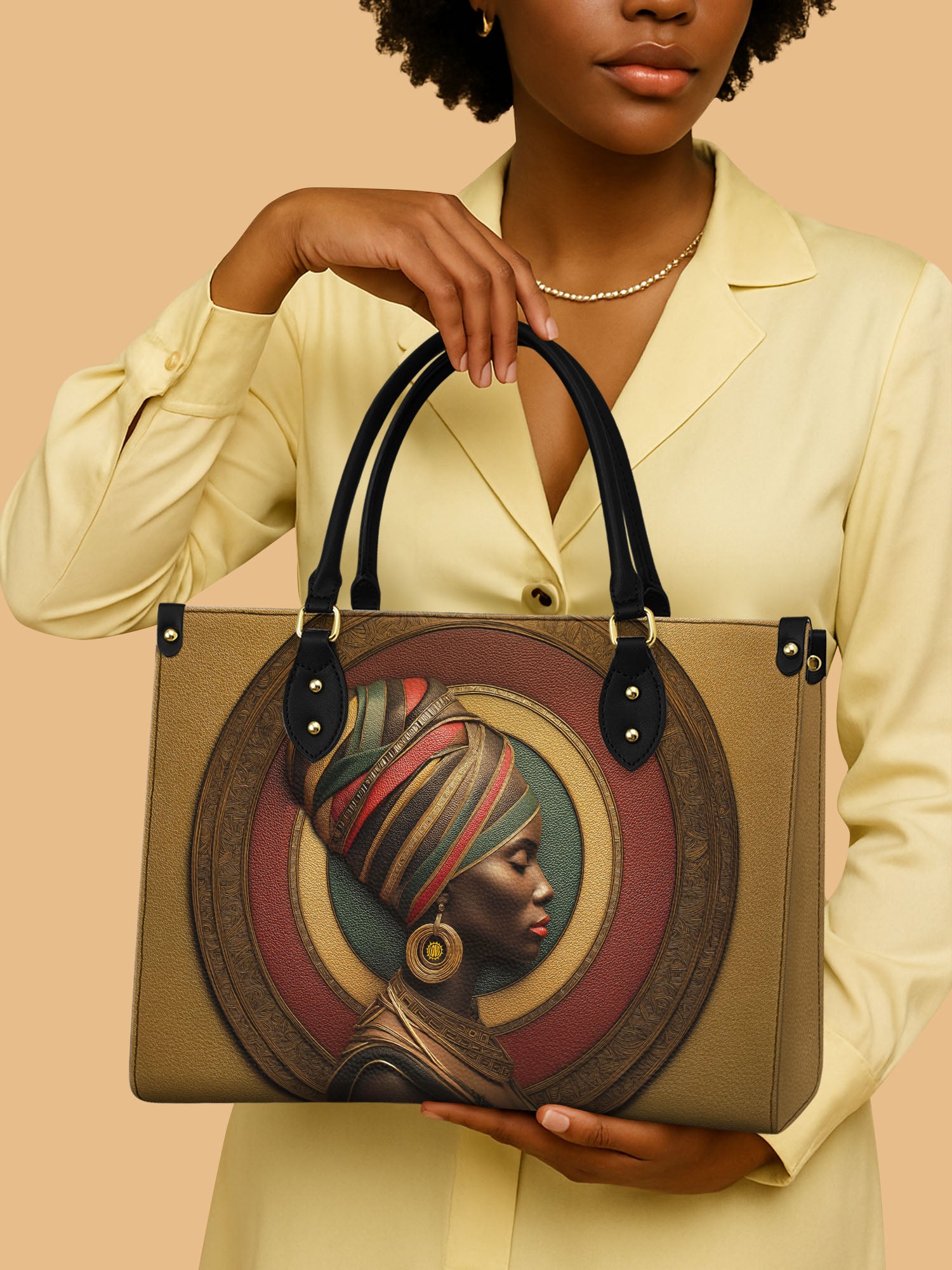 Circles Of Heritage Premium Leather Handbag QR0TV161