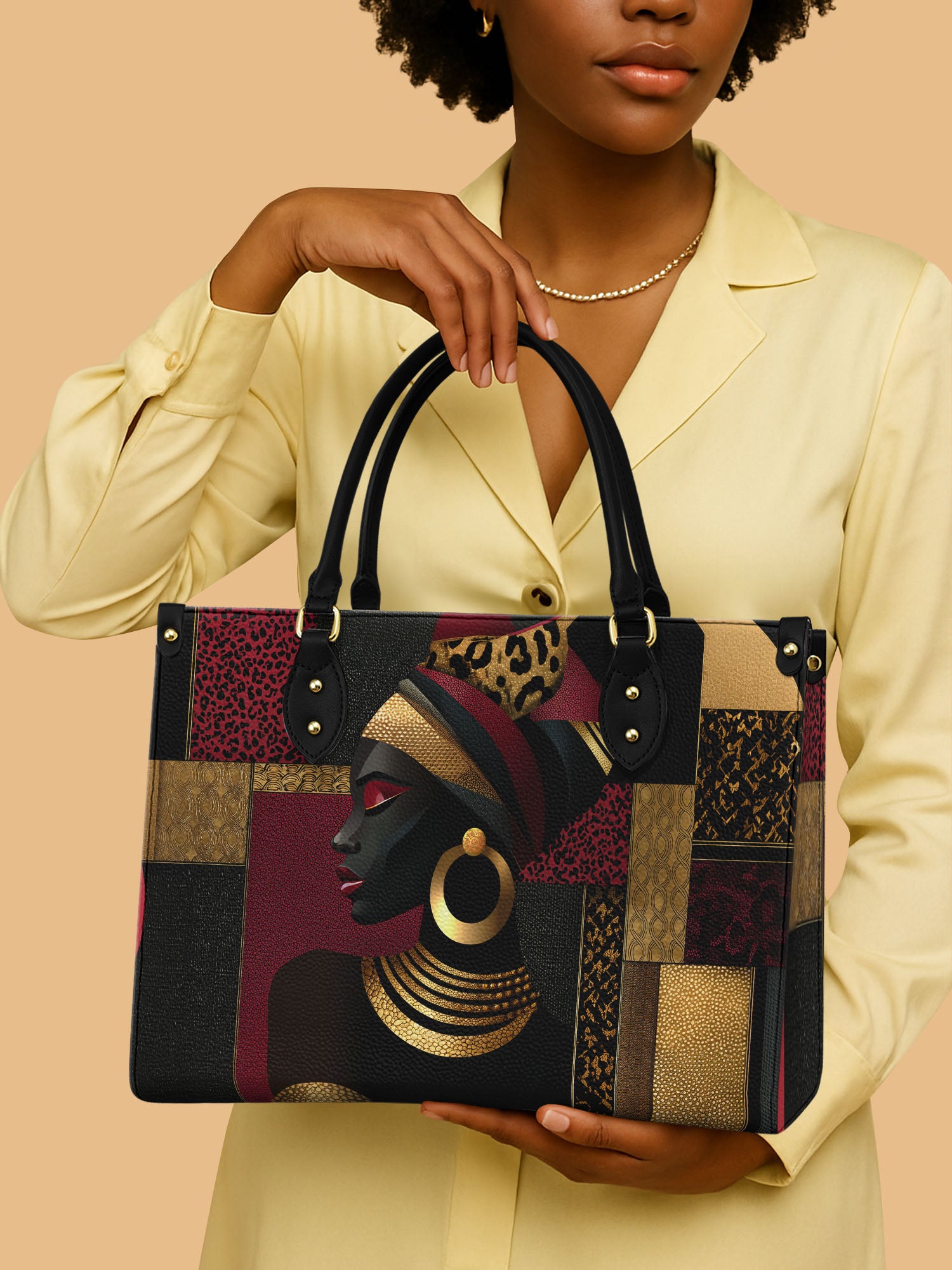 Leopard Grace Premium Leather Handbag QR0XD762