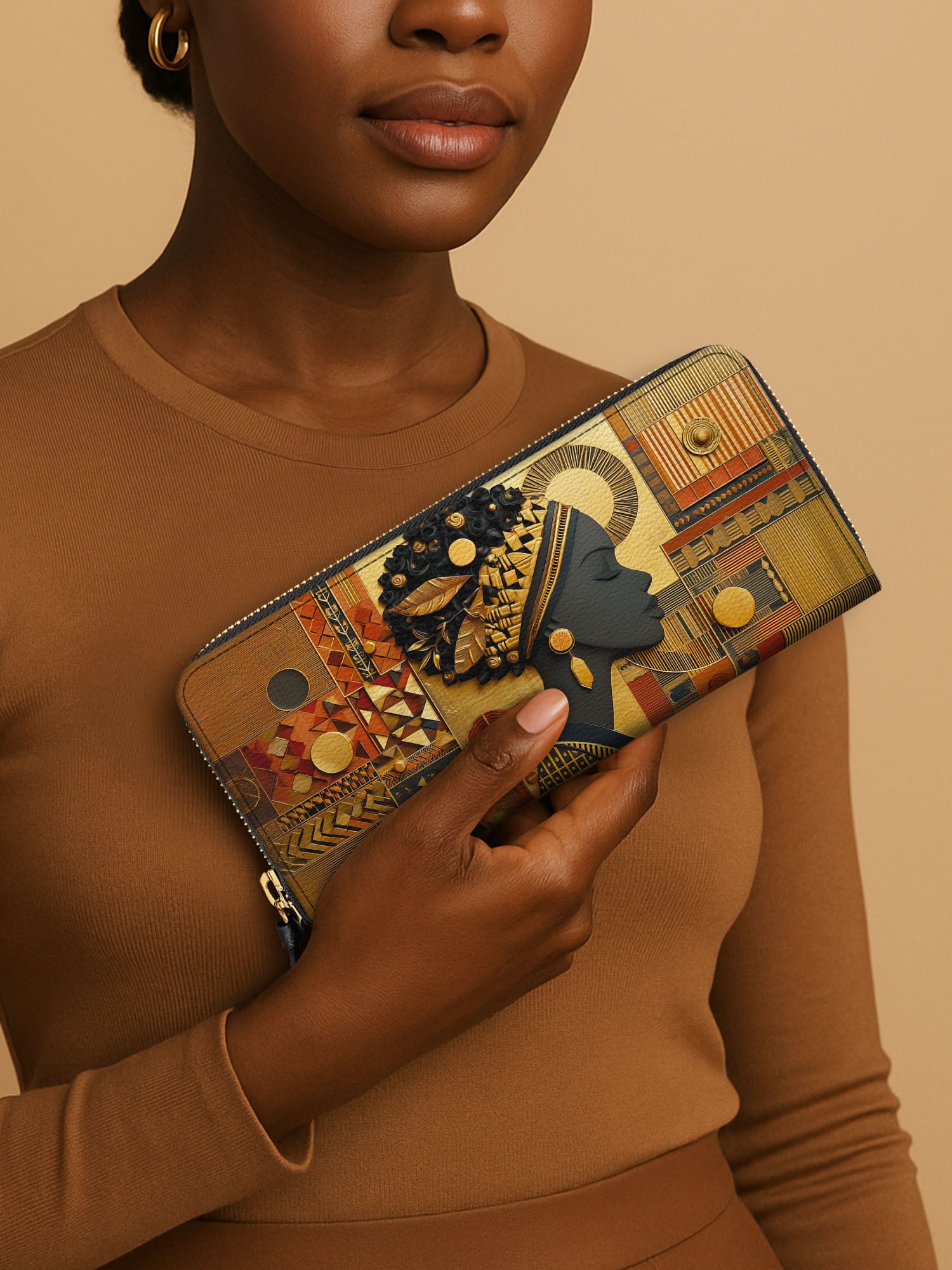 Bold African Slimline Zippy Wallet QR0XD842