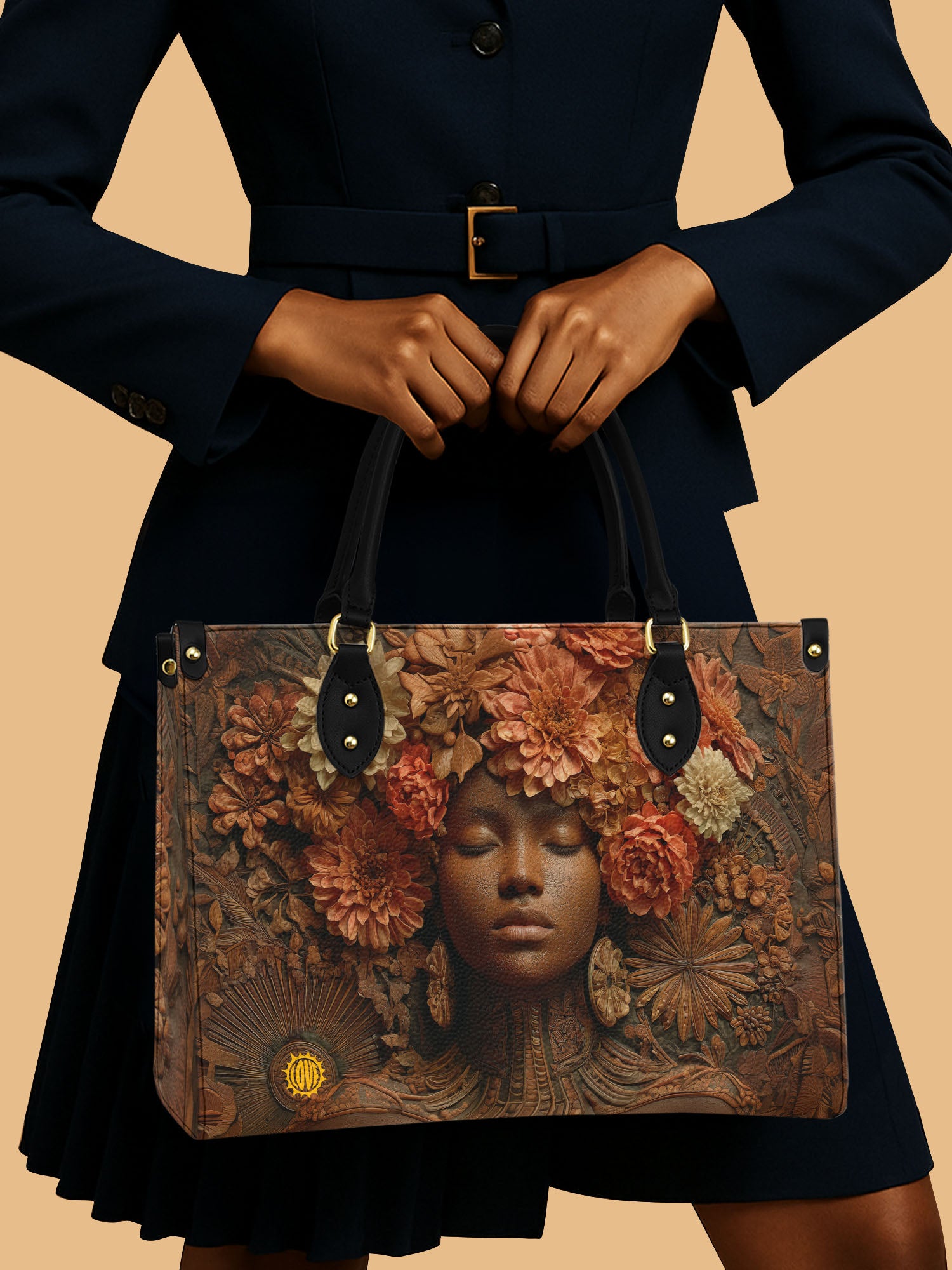Afro Flora Premium Leather Handbag QR0TV027