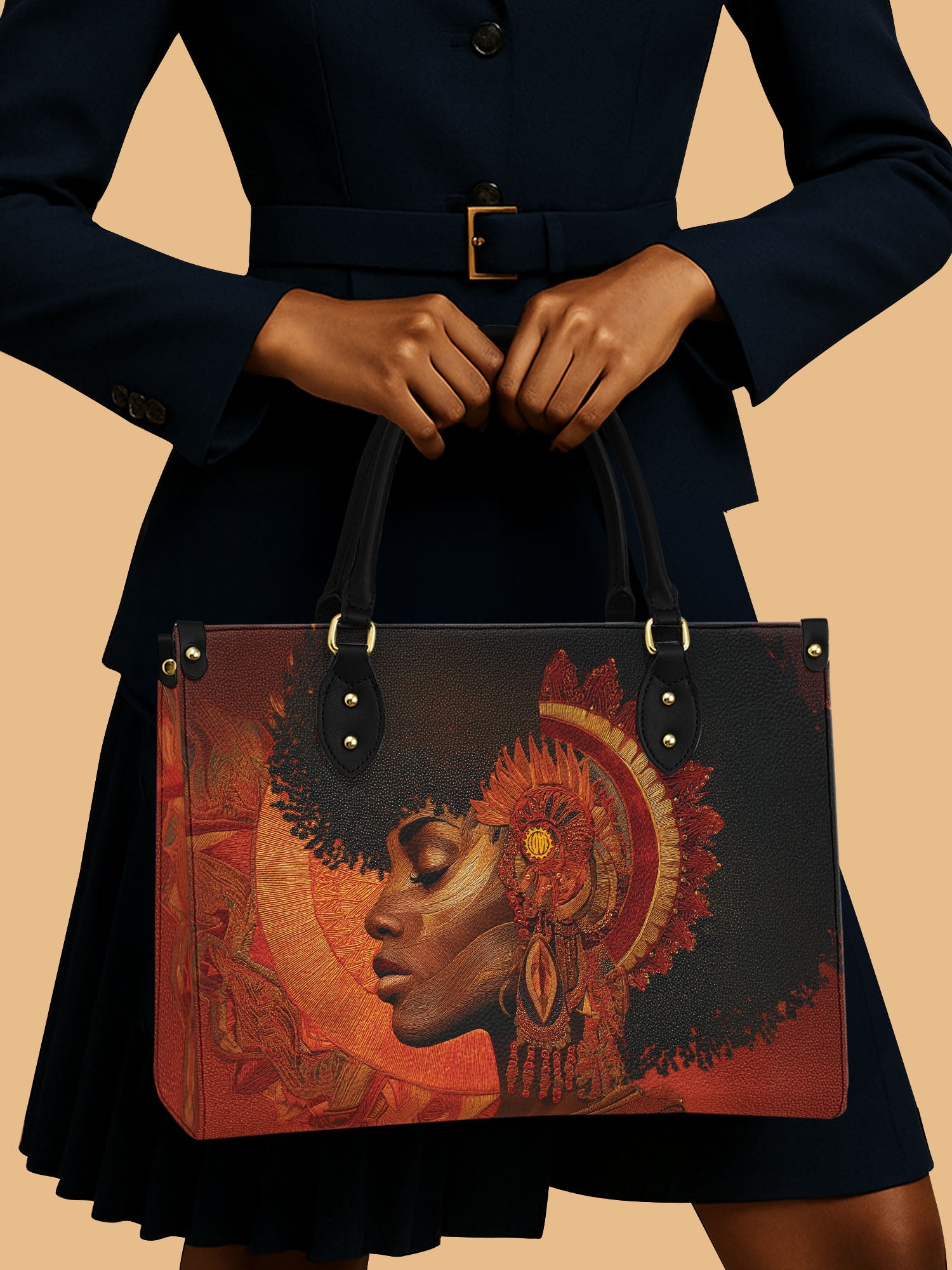 Onyx Halo Premium Leather Handbag QR0XD287