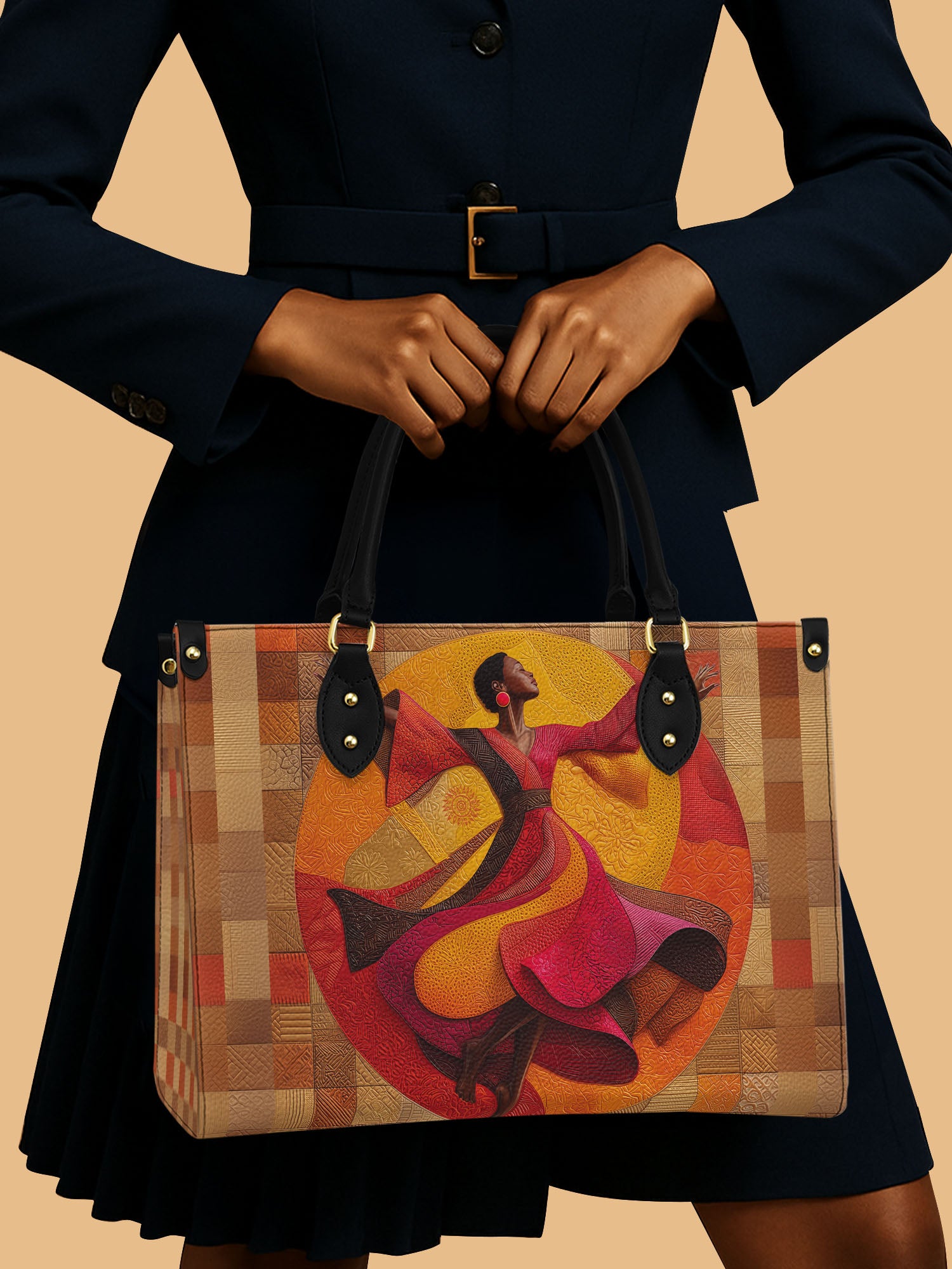 Unstoppable Rhythm Premium Leather Handbag QR0TD104