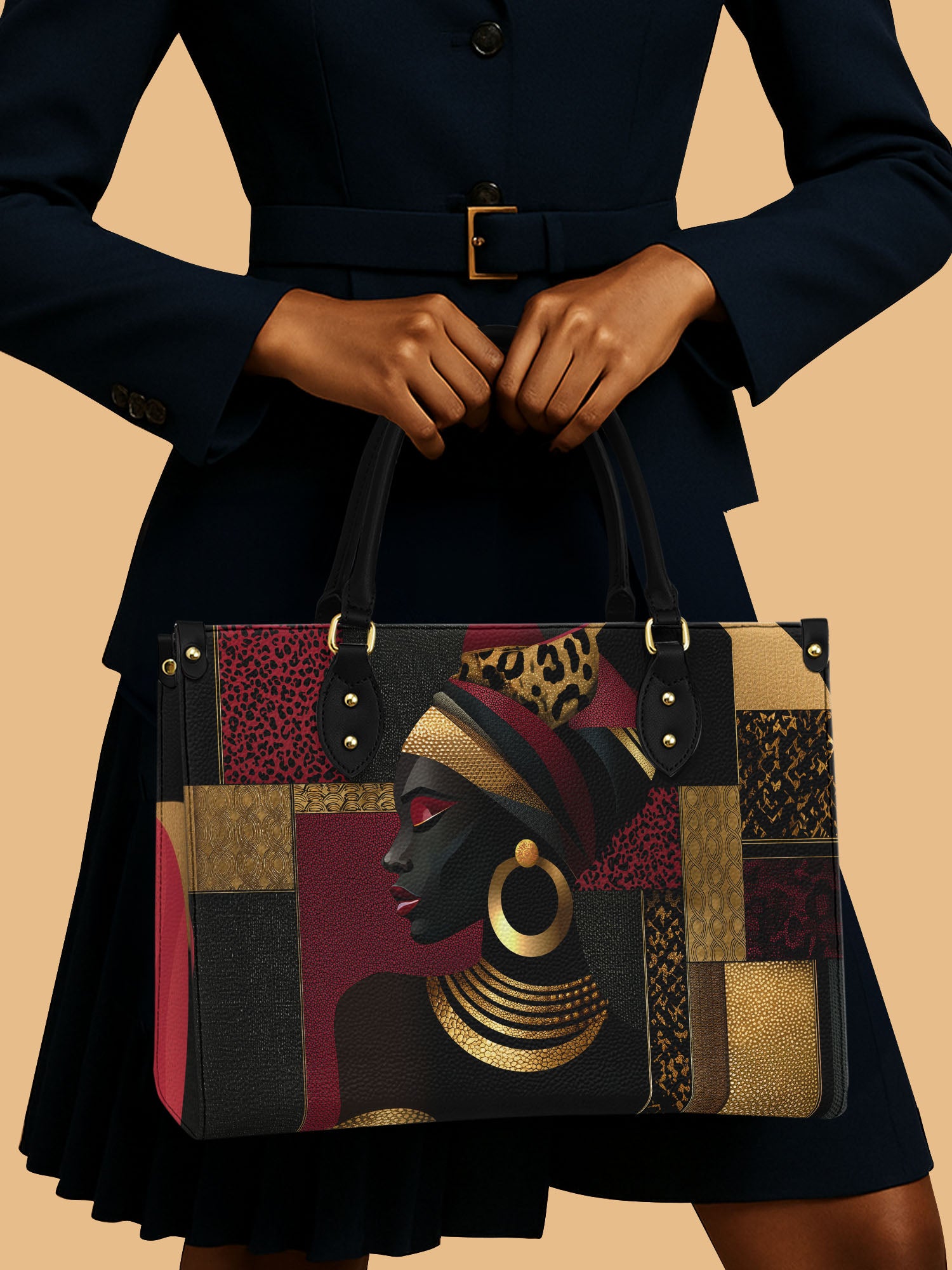 Leopard Grace Premium Leather Handbag QR0XD762