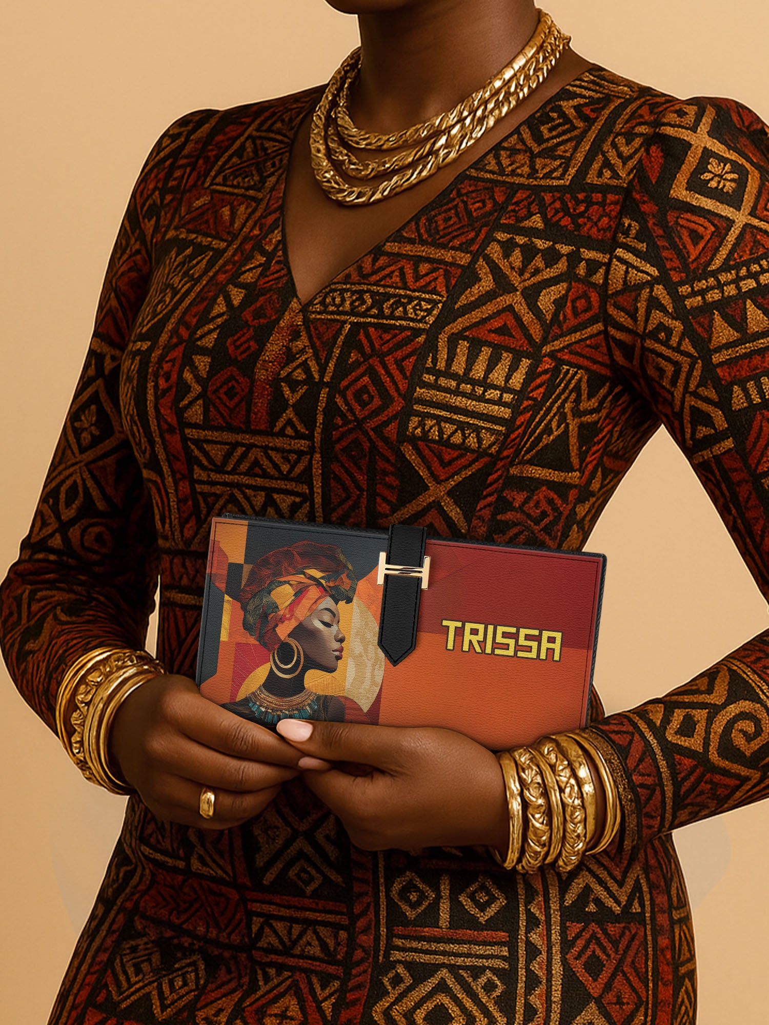 Afrique Hide Tab Closure Wallet