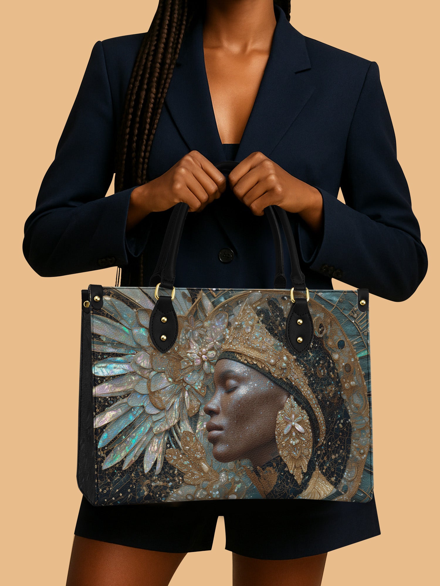 Shell Of Grace Premium Leather Handbag QR0XD516