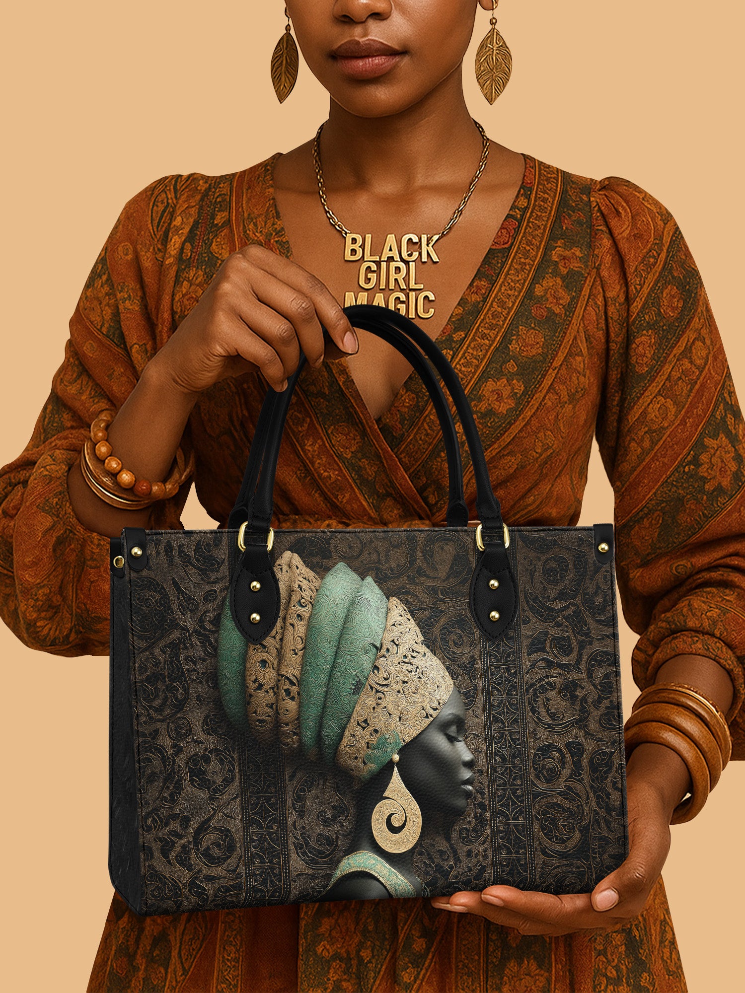 Emerald Crown Premium Leather Handbag QR0TV167