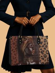 Leopard Queen Premium Leather Handbag QR0TD427