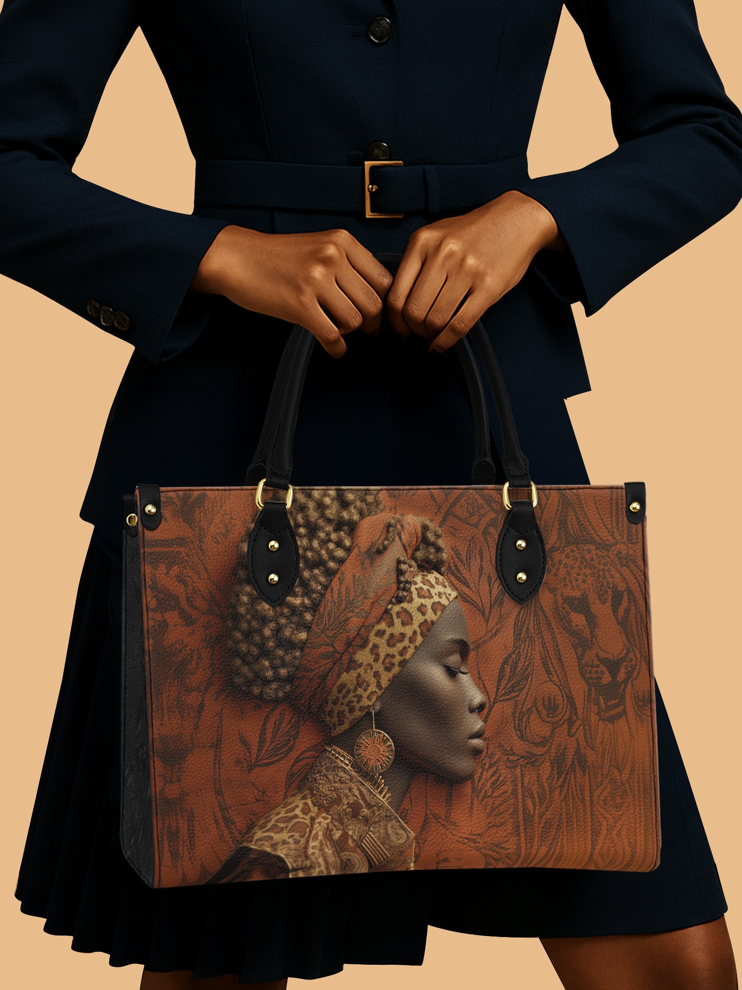 Savanna Spirit Premium Leather Handbag QR0TD430