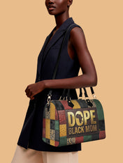 Dope Black Mom Heritage Leather Boston Bag QR0TV271