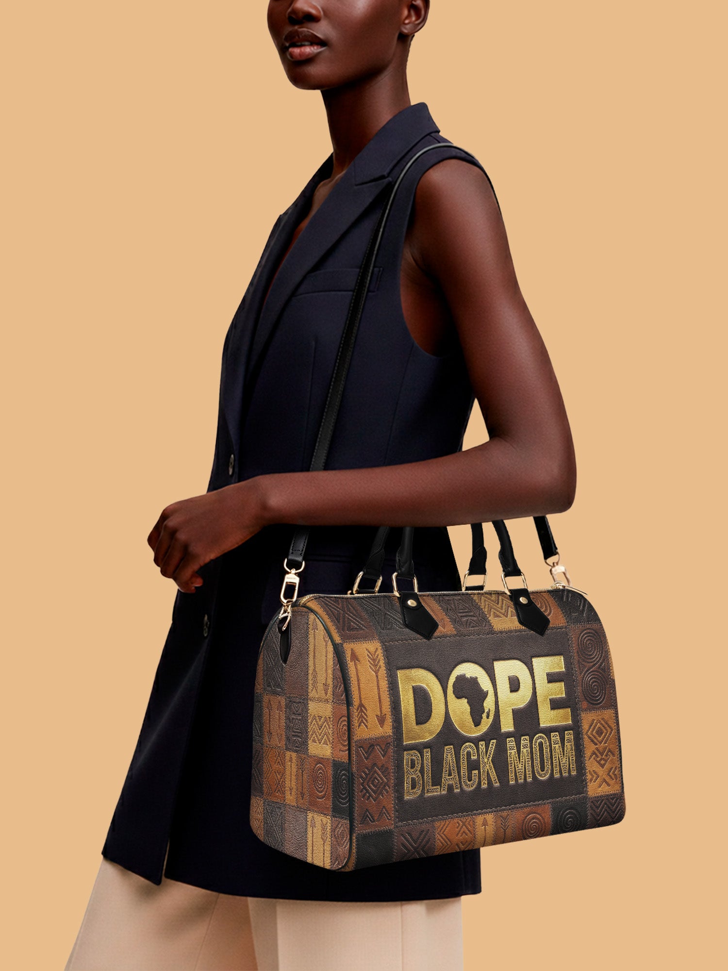 Dope Mom Legacy Leather Boston Bag QR0TV269
