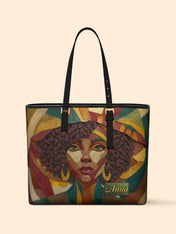 Royal Reflections Sleek Leather Tote
