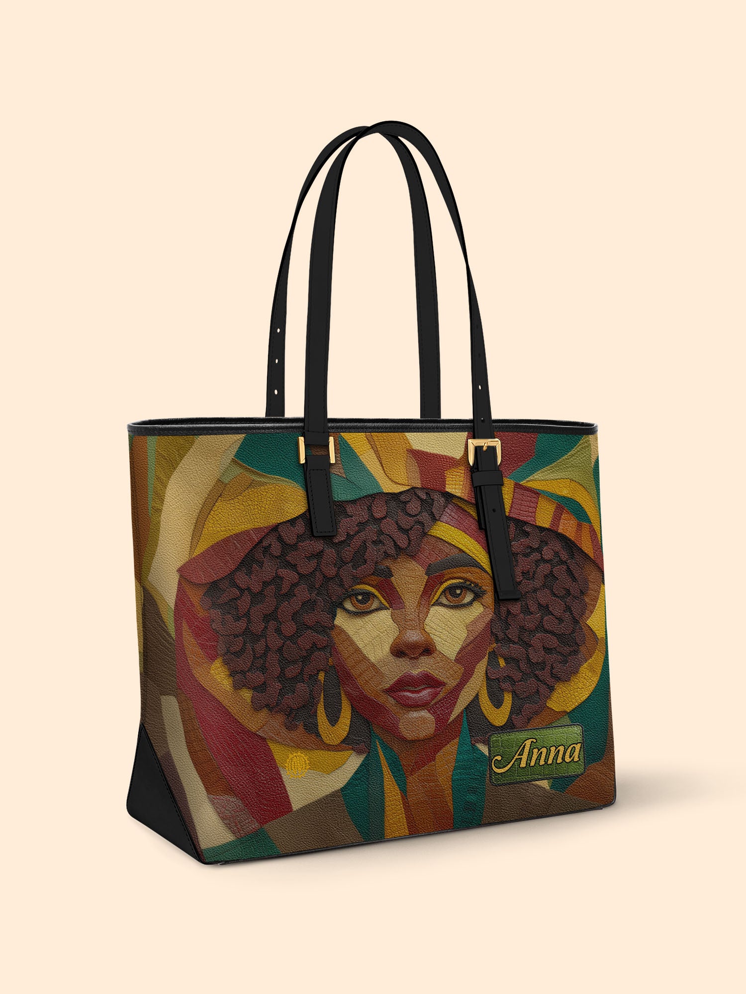 Royal Reflections Sleek Leather Tote