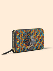 Crowned Ankara Slimline Zippy Wallet QR0TV277