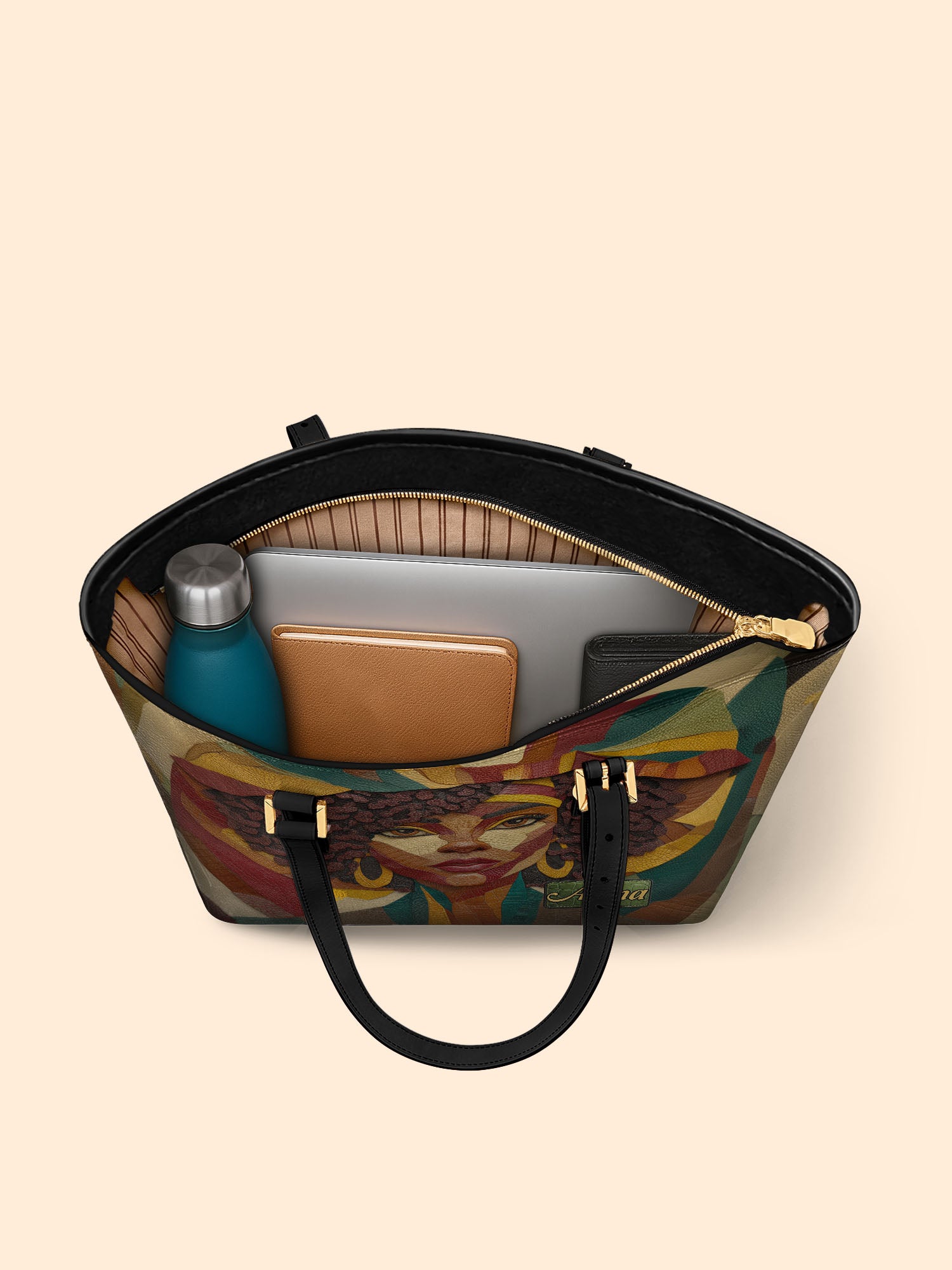 Royal Reflections Sleek Leather Tote