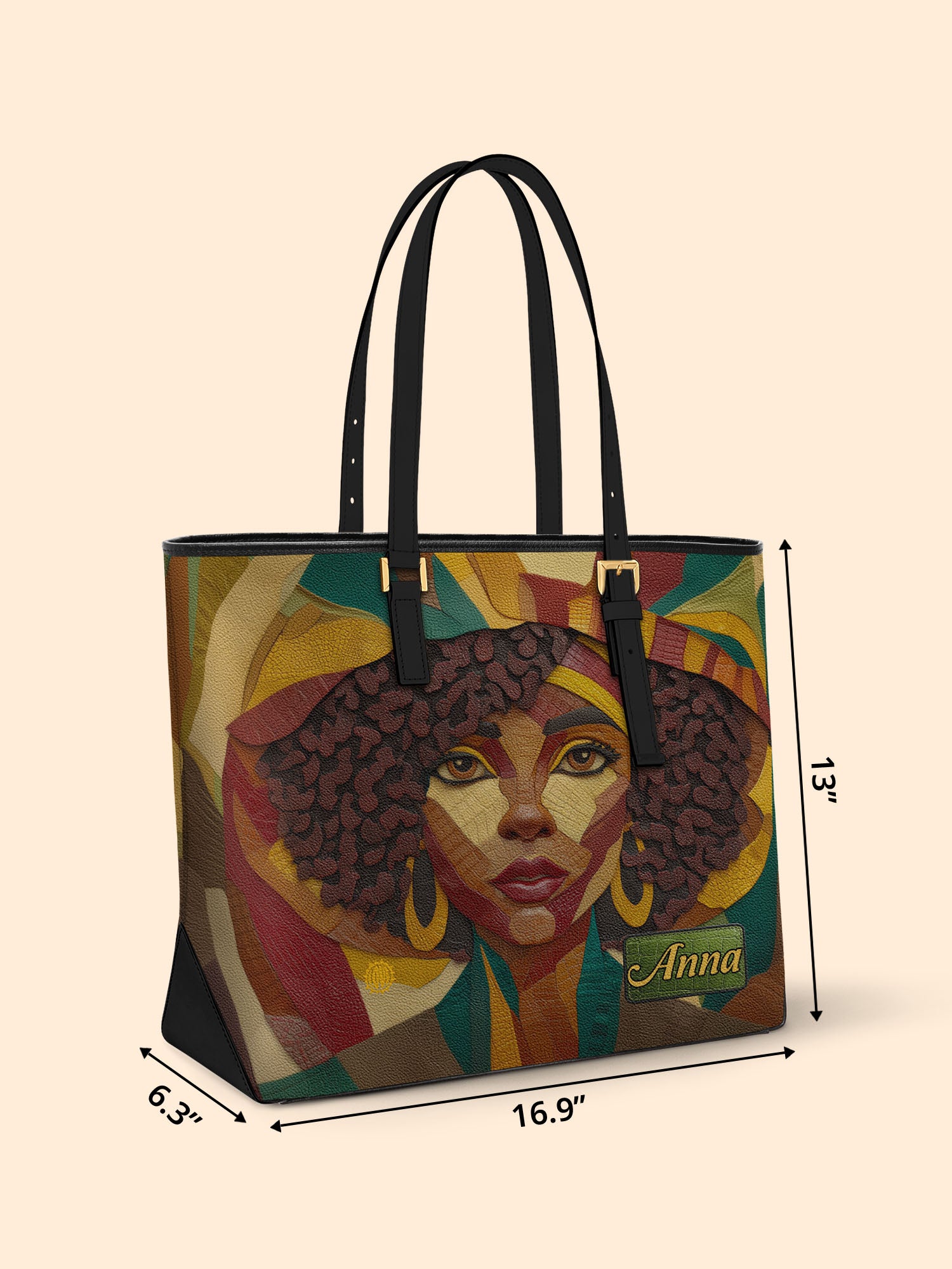 Royal Reflections Sleek Leather Tote