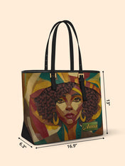 Royal Reflections Sleek Leather Tote