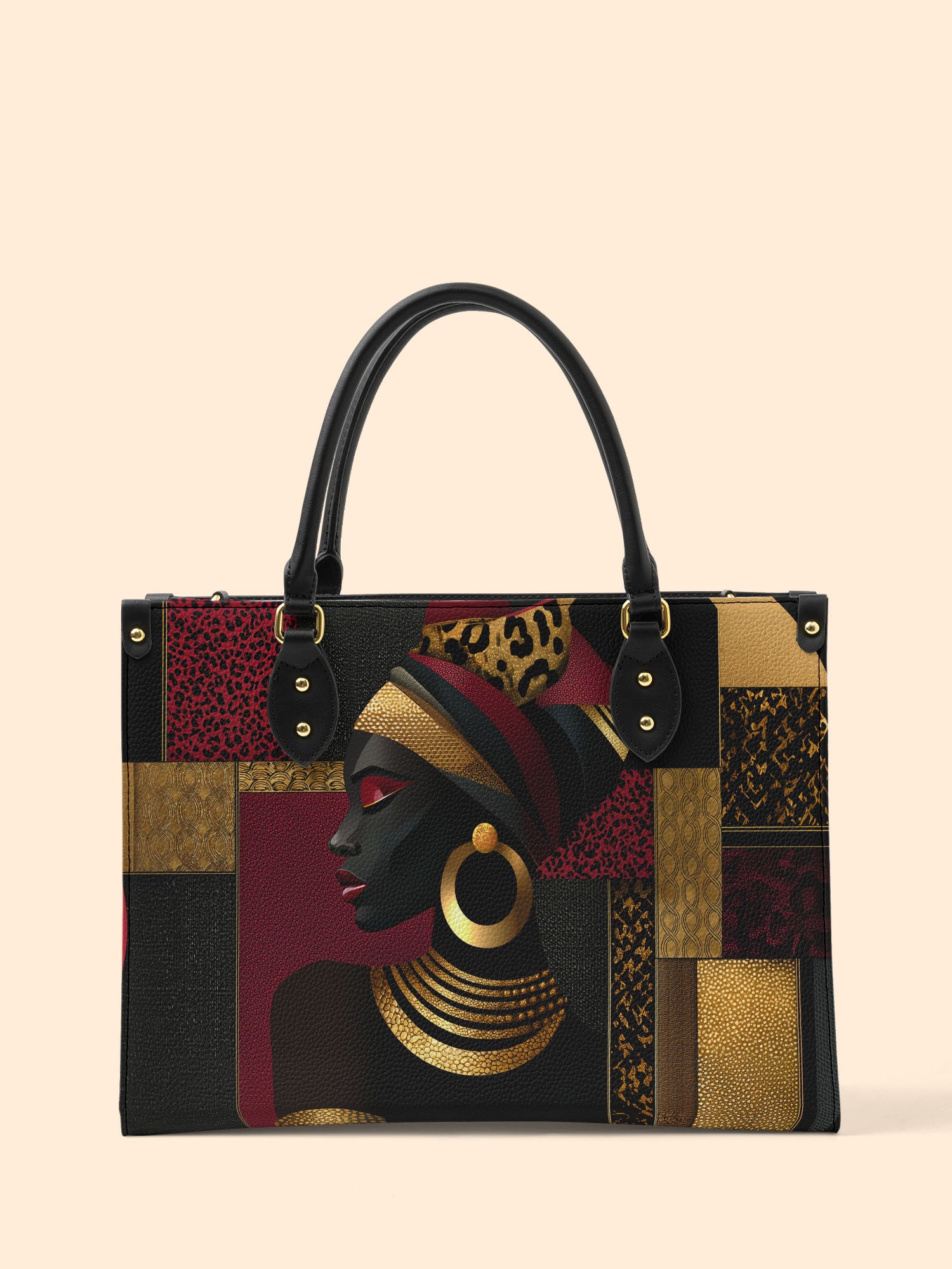 Leopard Grace Premium Leather Handbag QR0XD762