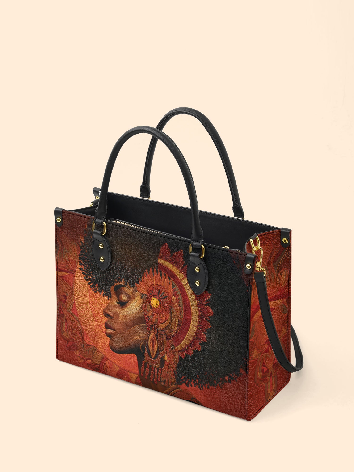 Onyx Halo Premium Leather Handbag QR0XD287