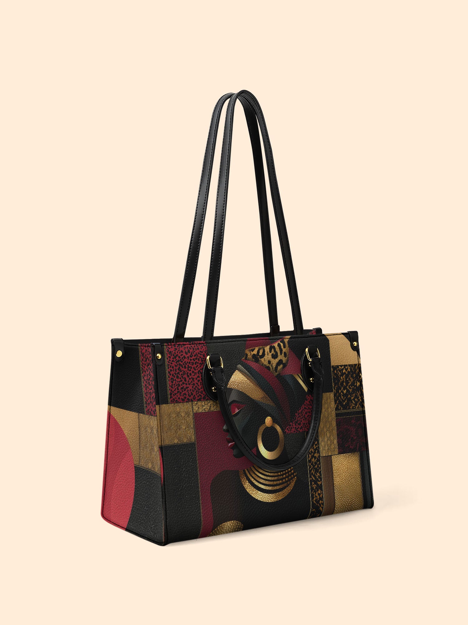 Leopard Grace Premium Leather Handbag QR0XD762