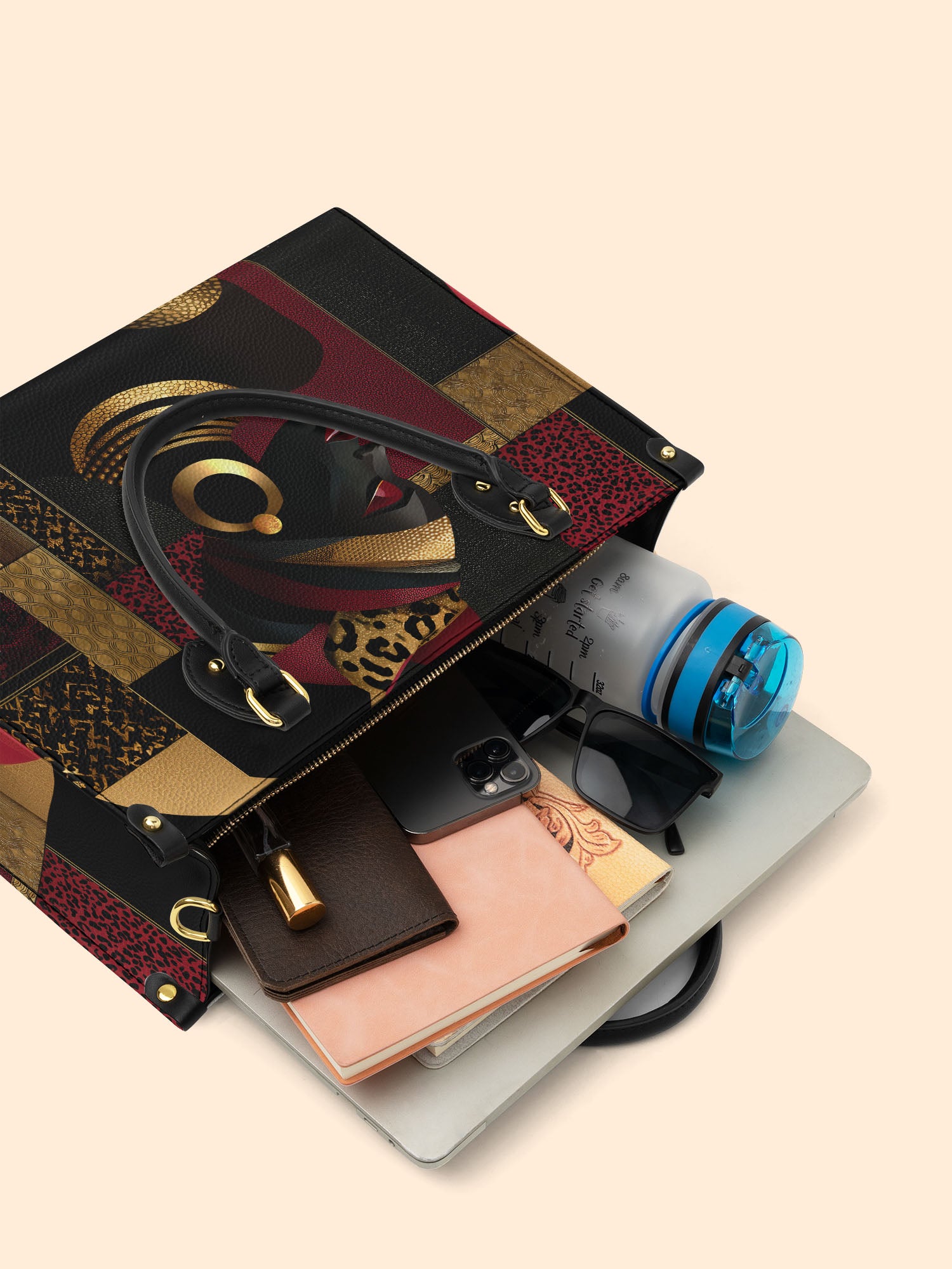 Leopard Grace Premium Leather Handbag QR0XD762