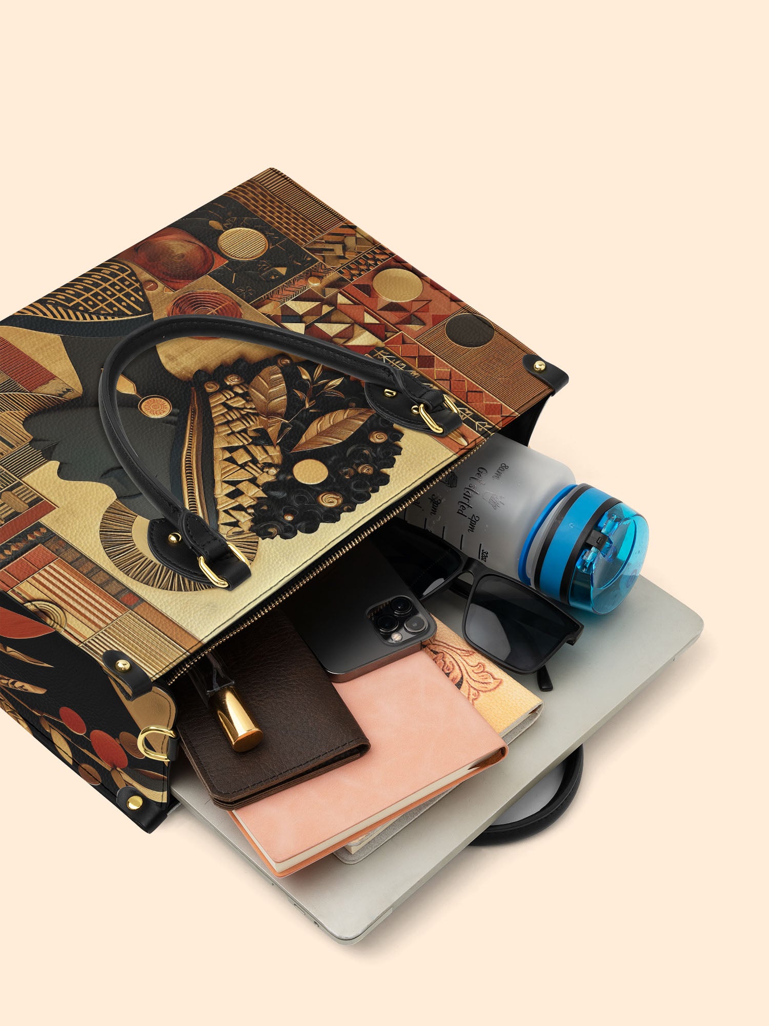 Bold African Premium Leather Handbag QR0XD810