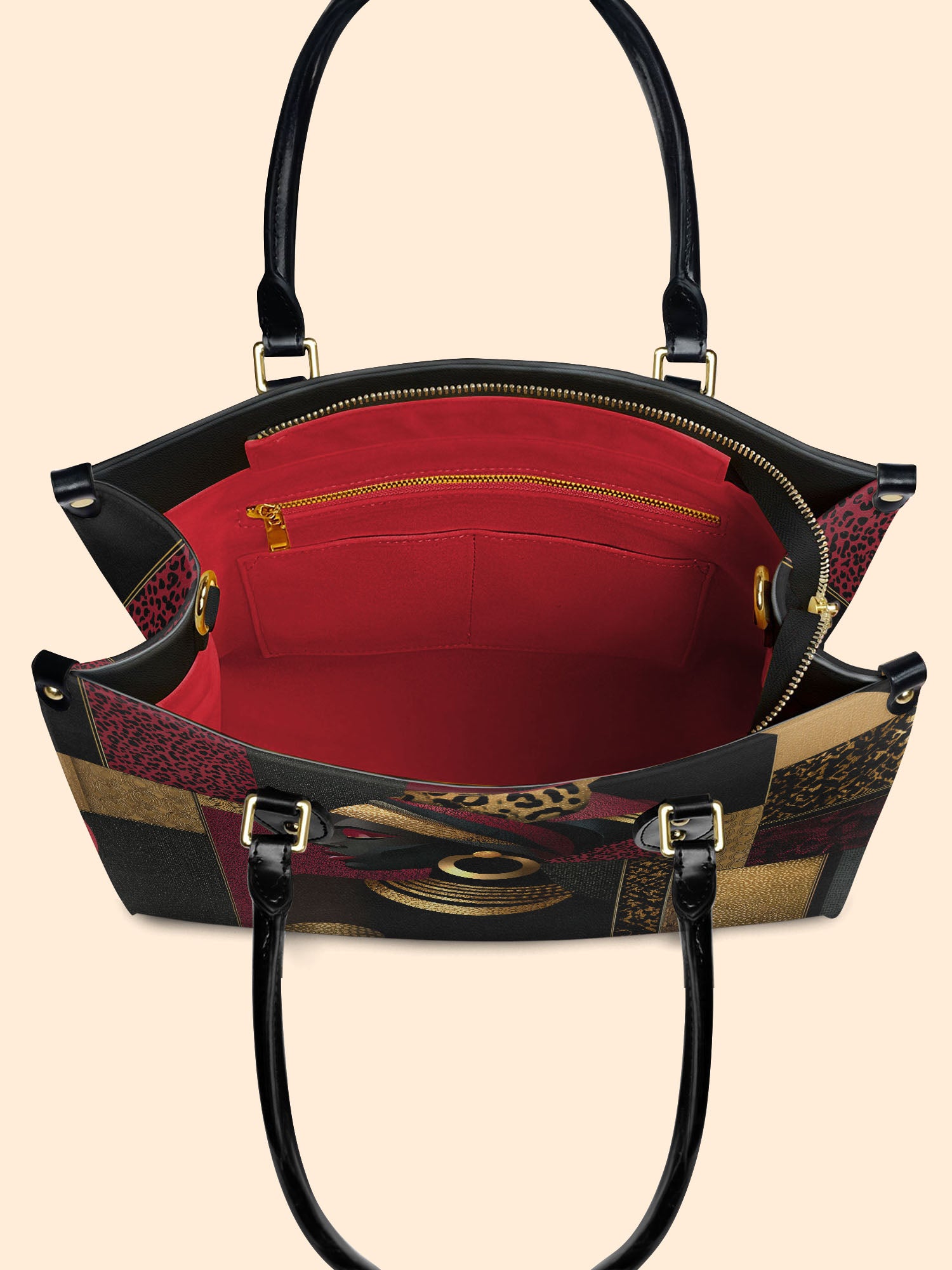 Leopard Grace Premium Leather Handbag QR0XD762