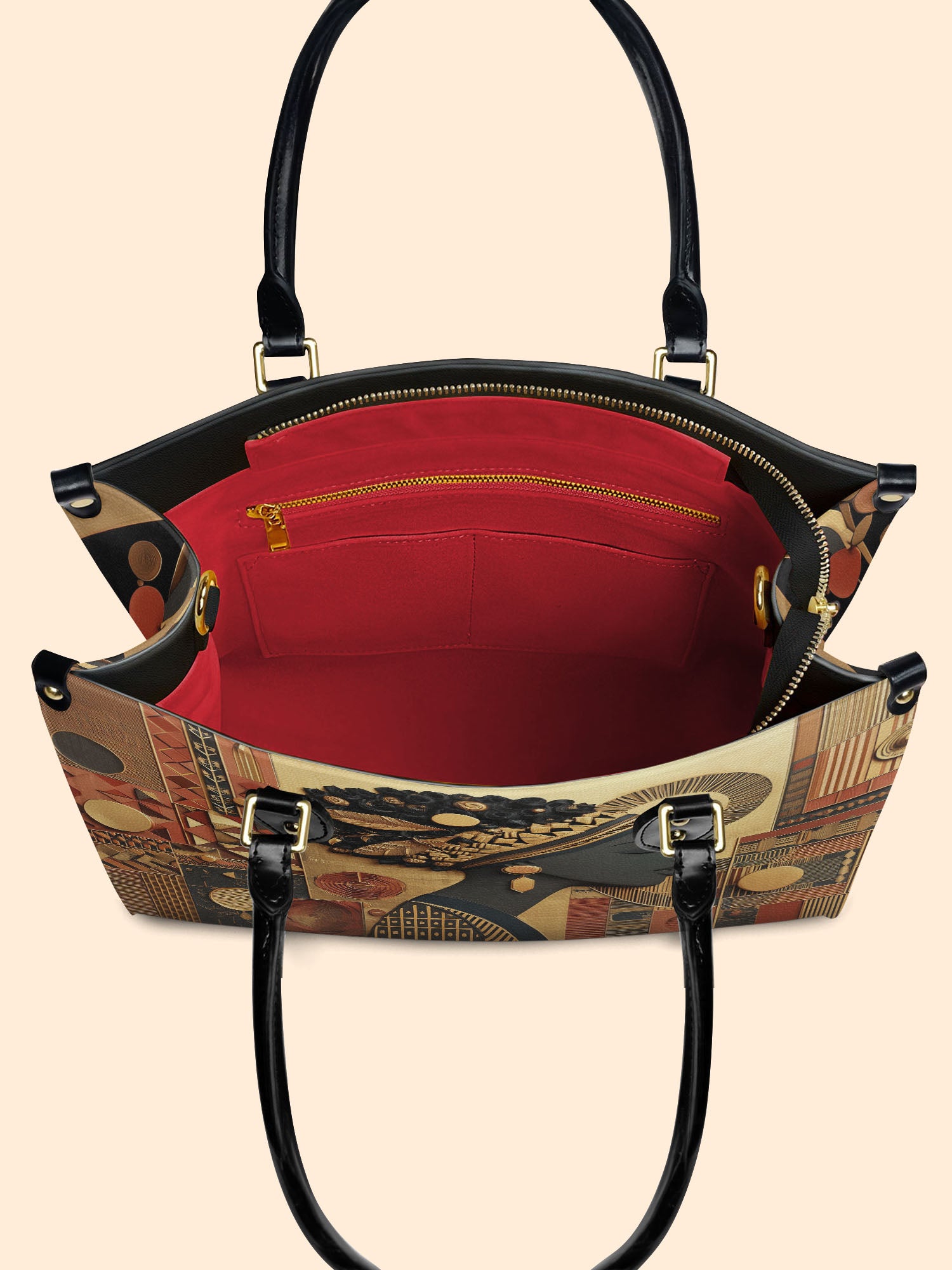 Bold African Premium Leather Handbag QR0XD810