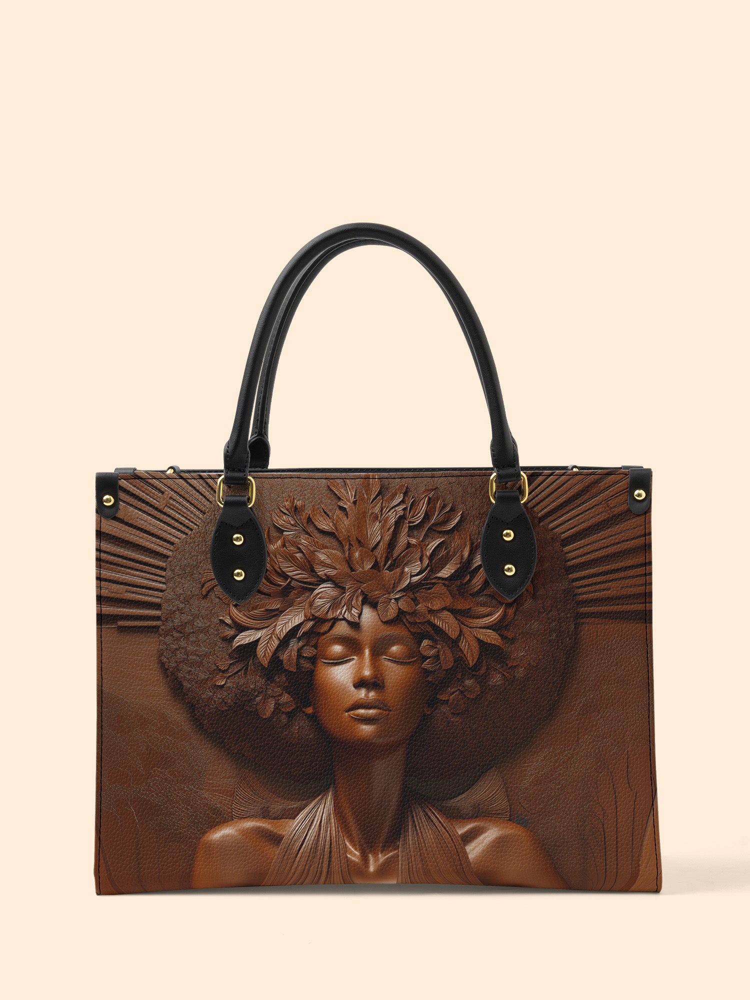 Ebony Bloom Premium Leather Handbag QR0TD343