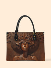 Ebony Bloom Premium Leather Handbag QR0TD343