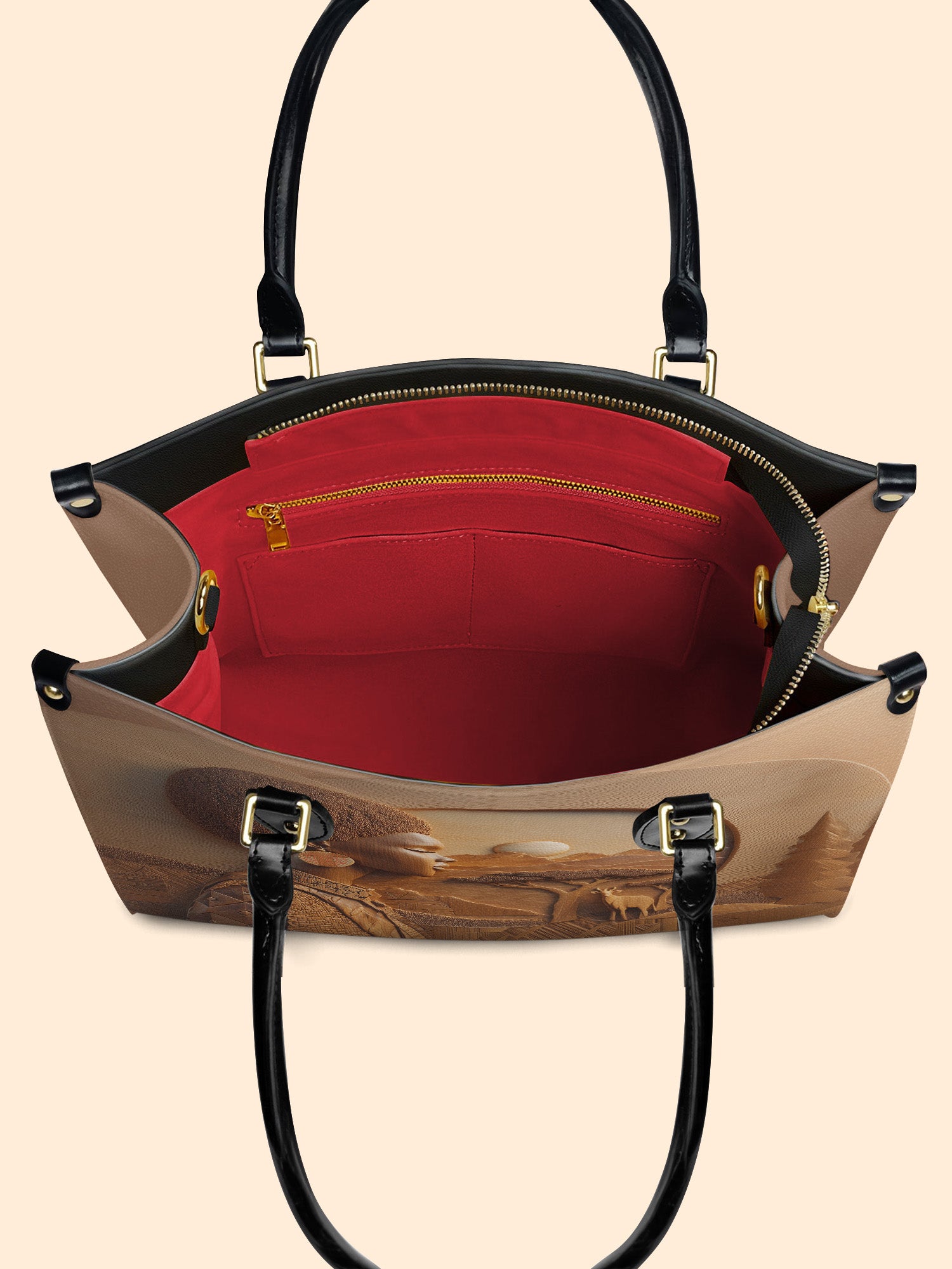 Savanna Spirit Premium Leather Handbag QR0TD346