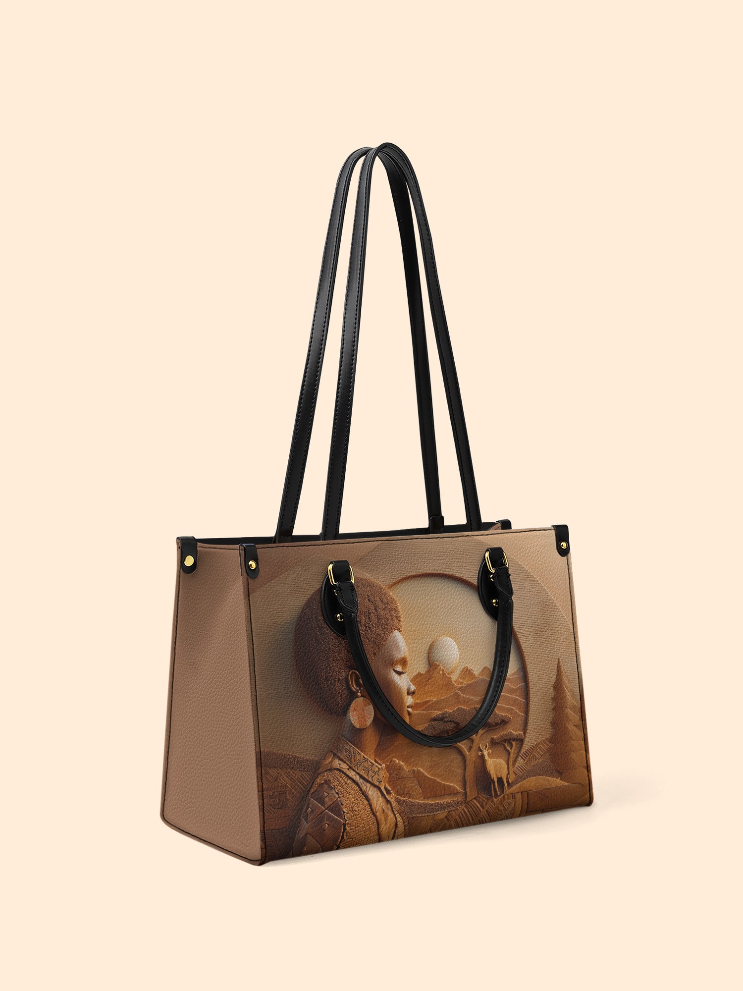 Savanna Spirit Premium Leather Handbag QR0TD346