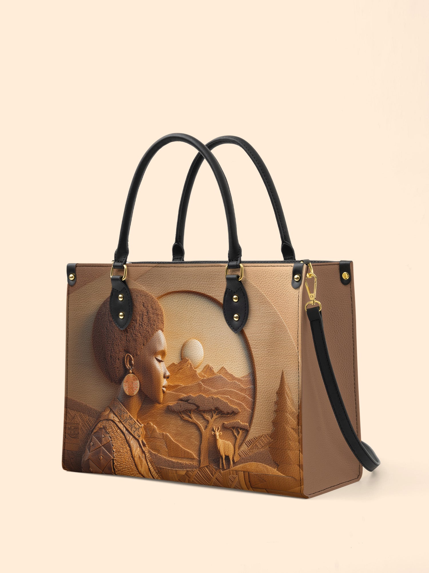 Savanna Spirit Premium Leather Handbag QR0TD346