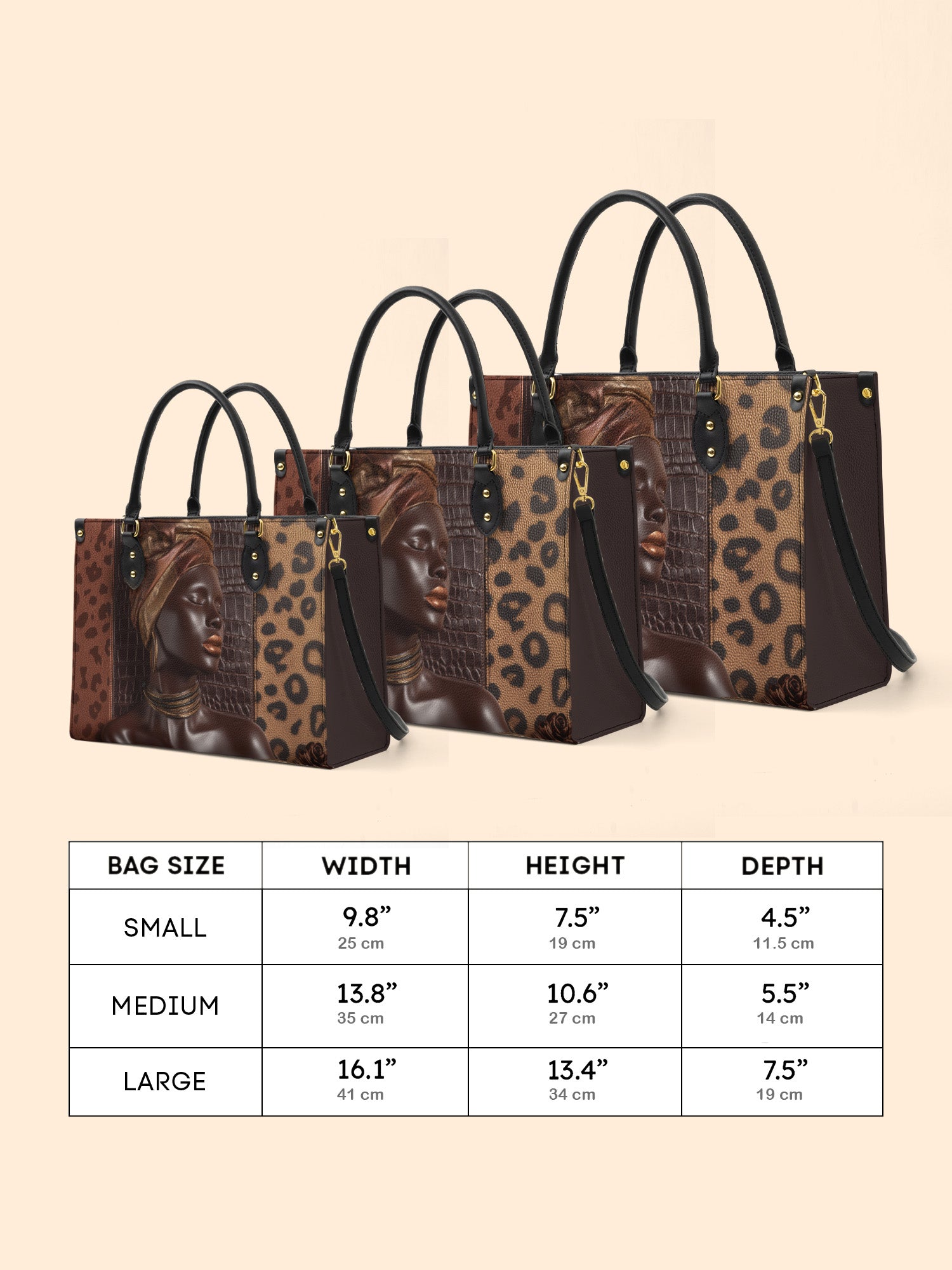 Leopard Queen Premium Leather Handbag QR0TD427